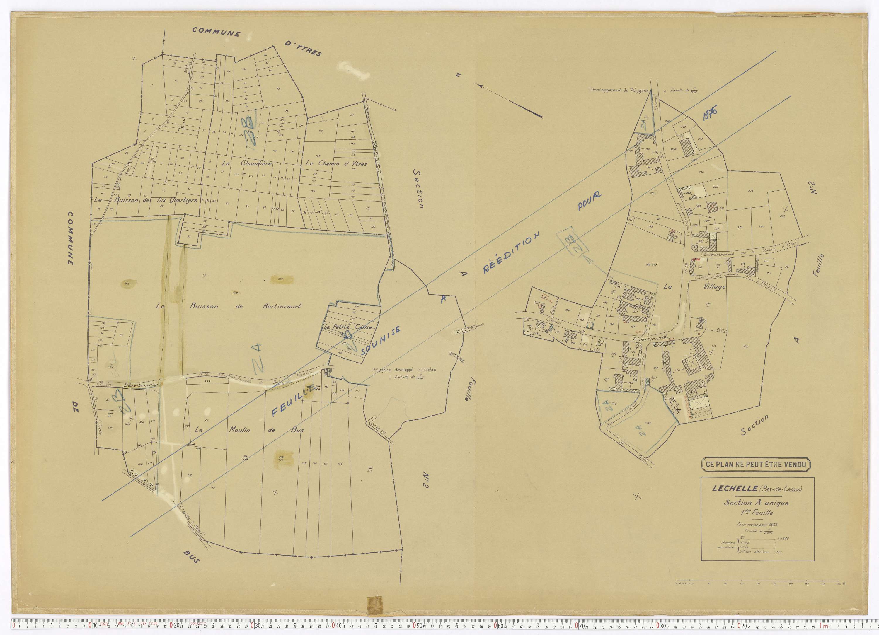 Léchelle - Section A, feuille 1.