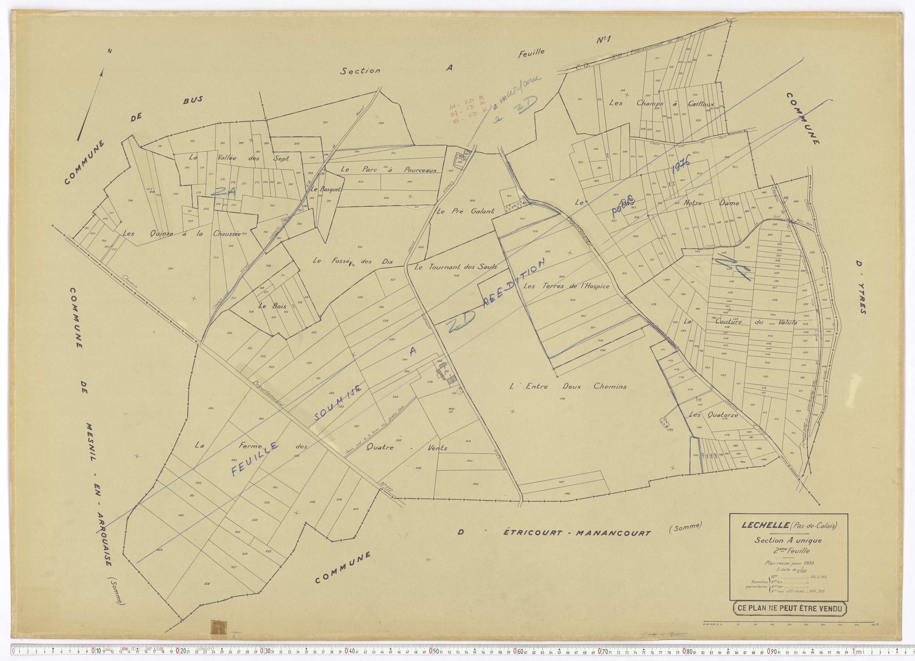 Léchelle - Section A, feuille 2.