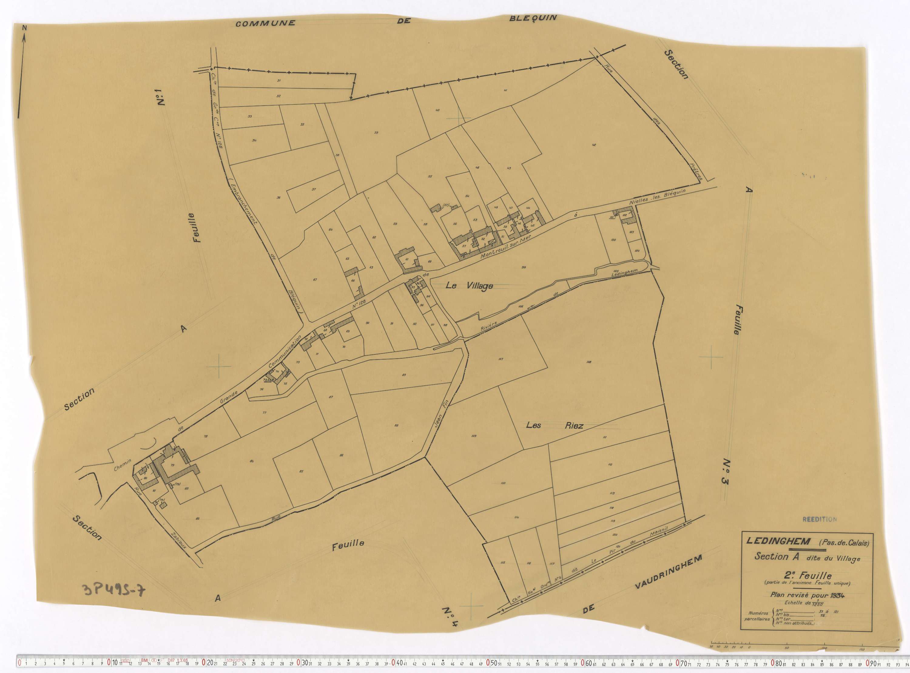 Ledinghem - Section A, feuille 2.