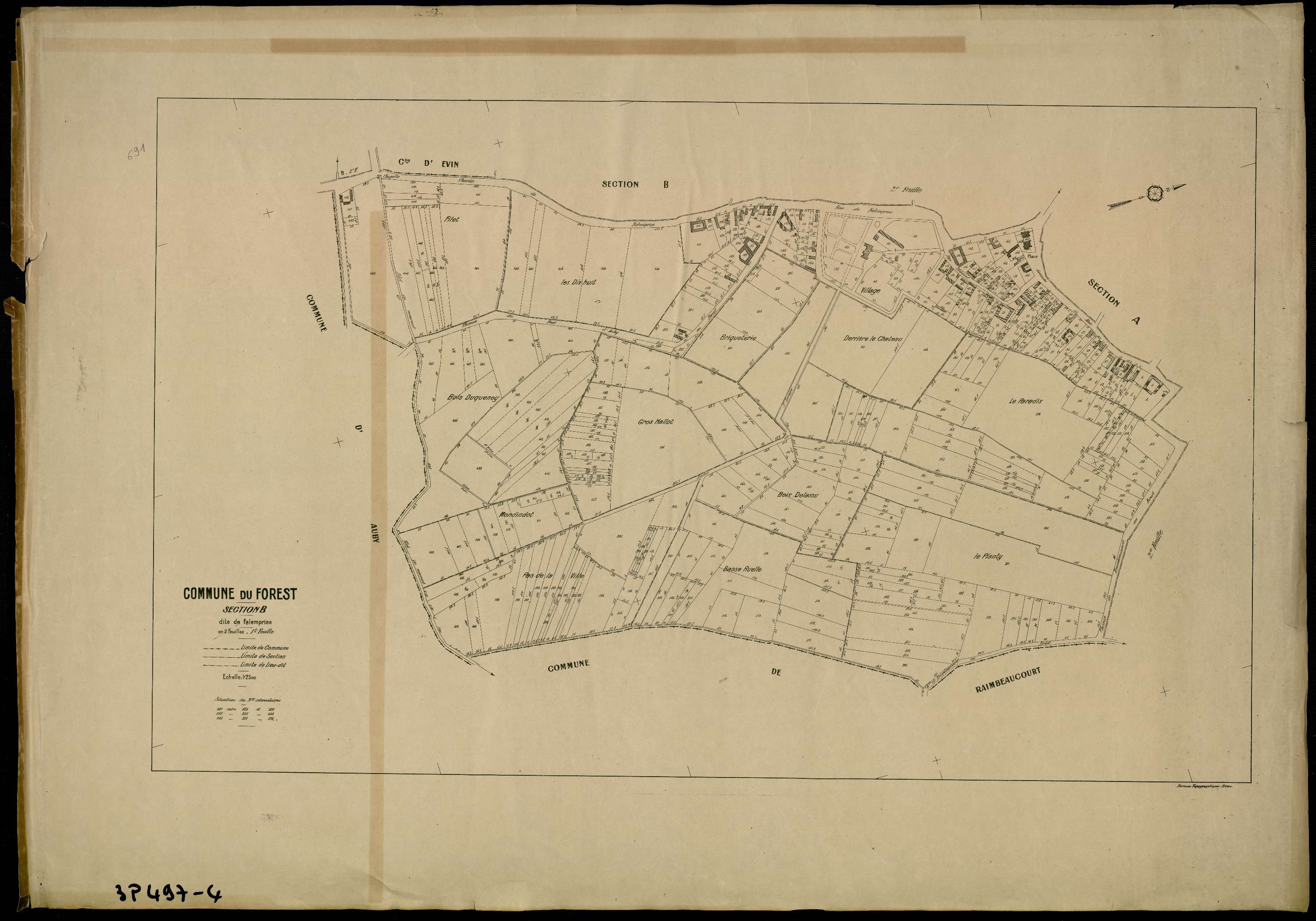Leforest - Section B, 1re feuille