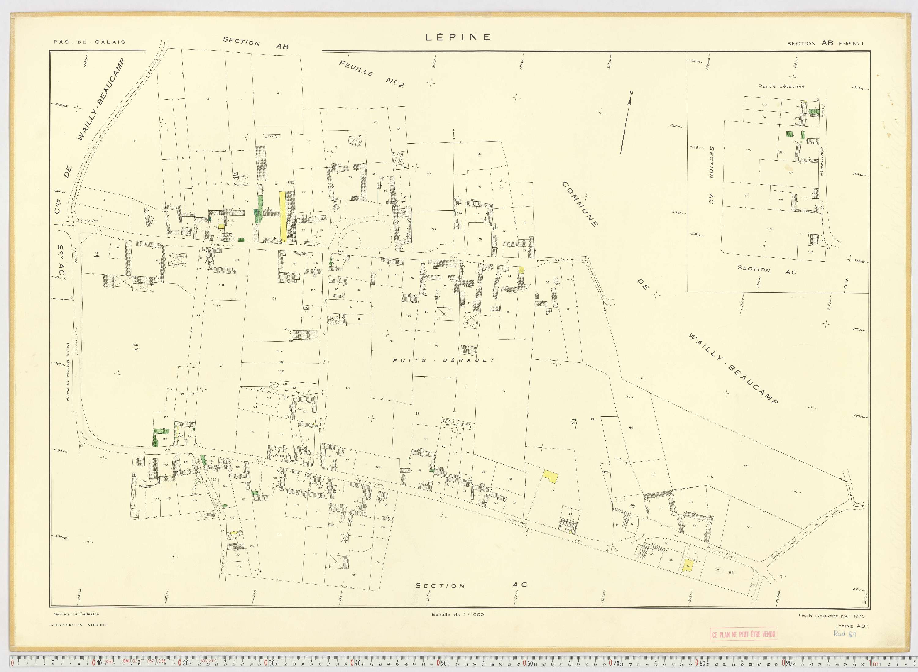 Lépine - Section AB, feuille 1.