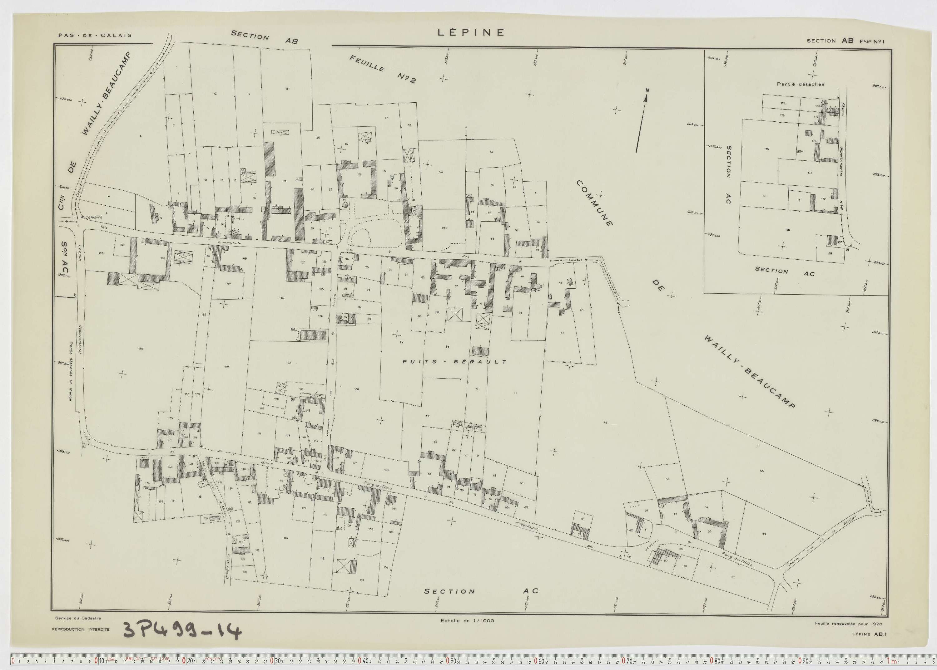 Lépine - Section AB, feuille 1.