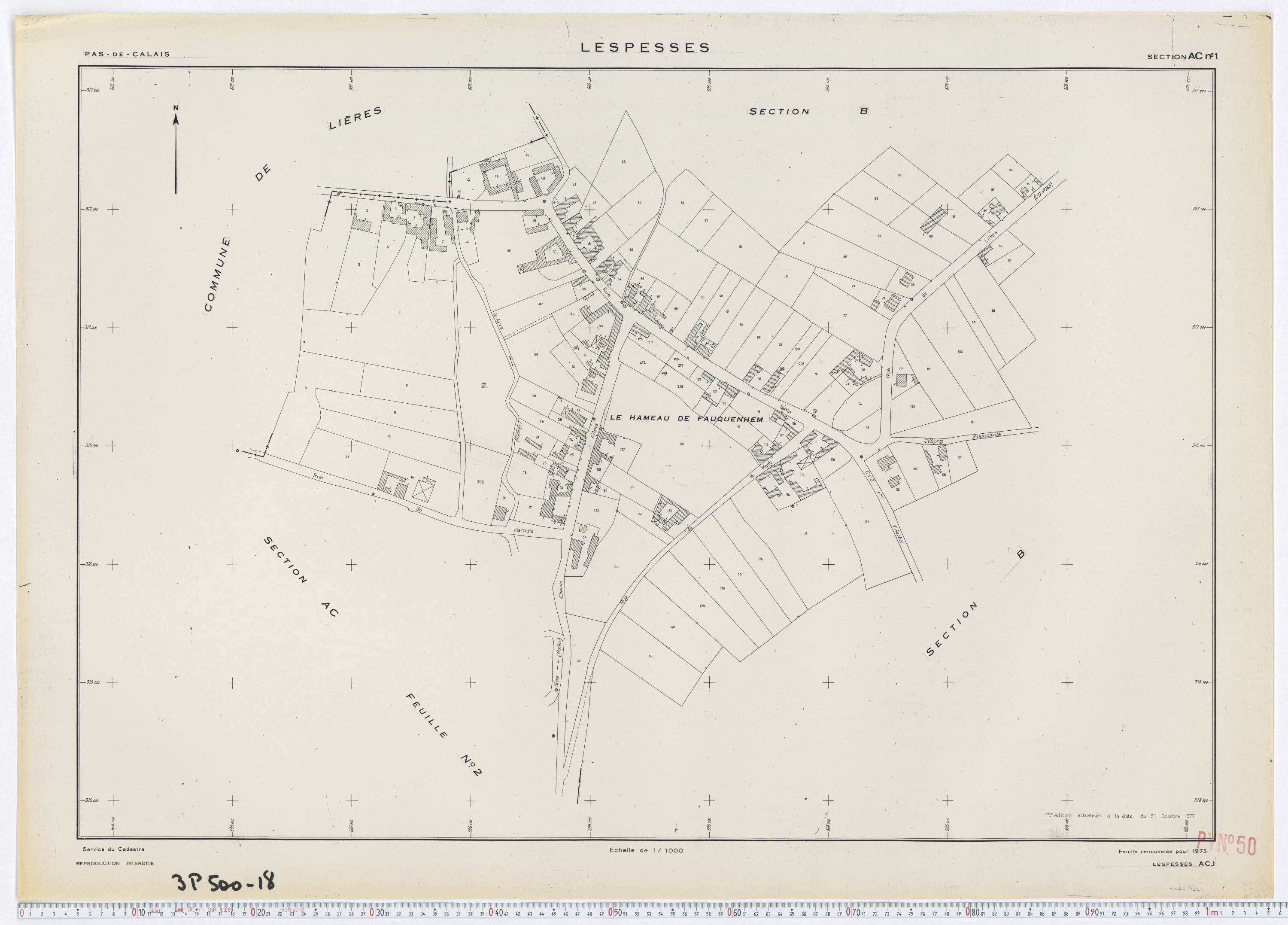 Lespesses - Section AC, feuille 1.