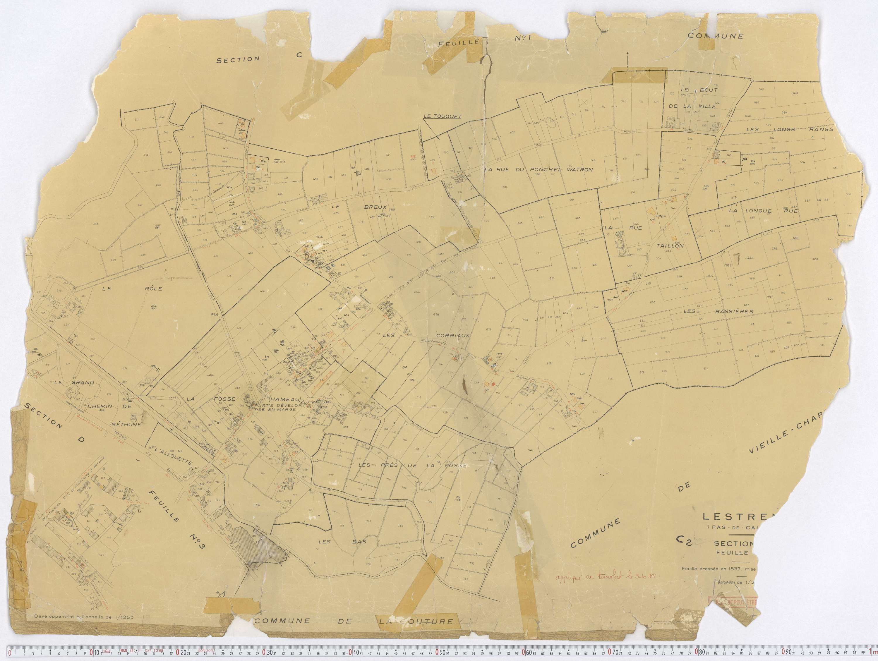 Lestrem - Section C, feuille 2.