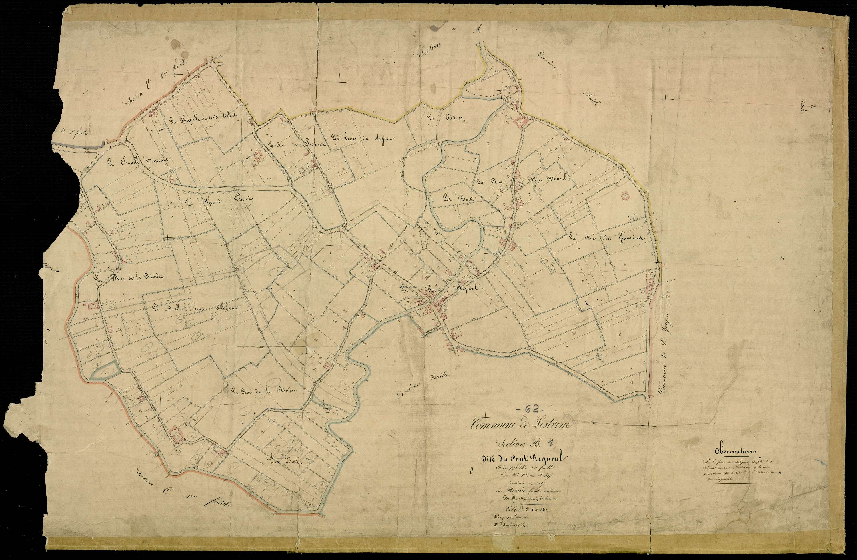 Lestrem - Section B, 1re feuille