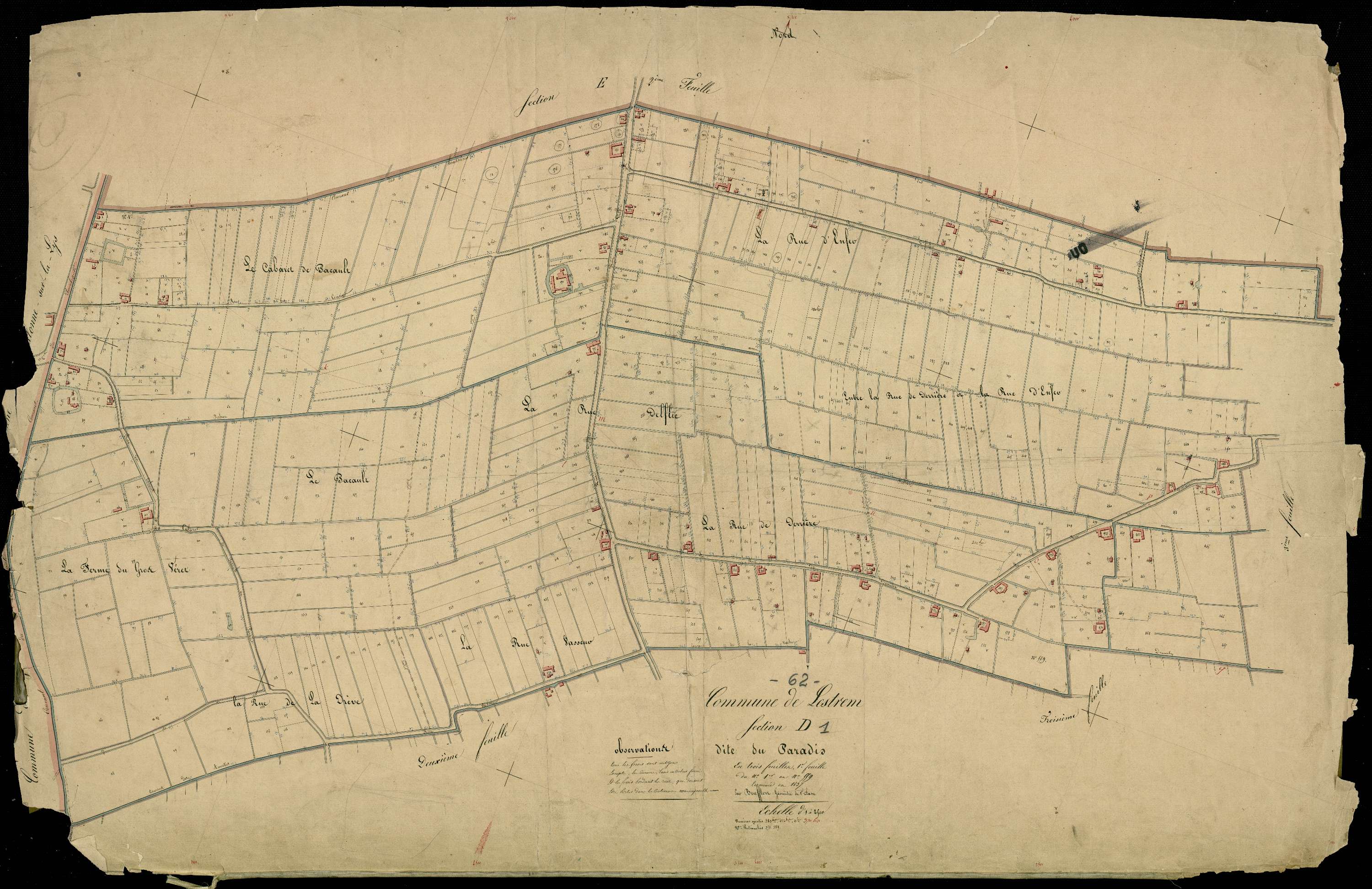 Lestrem - Section D, 1re feuille