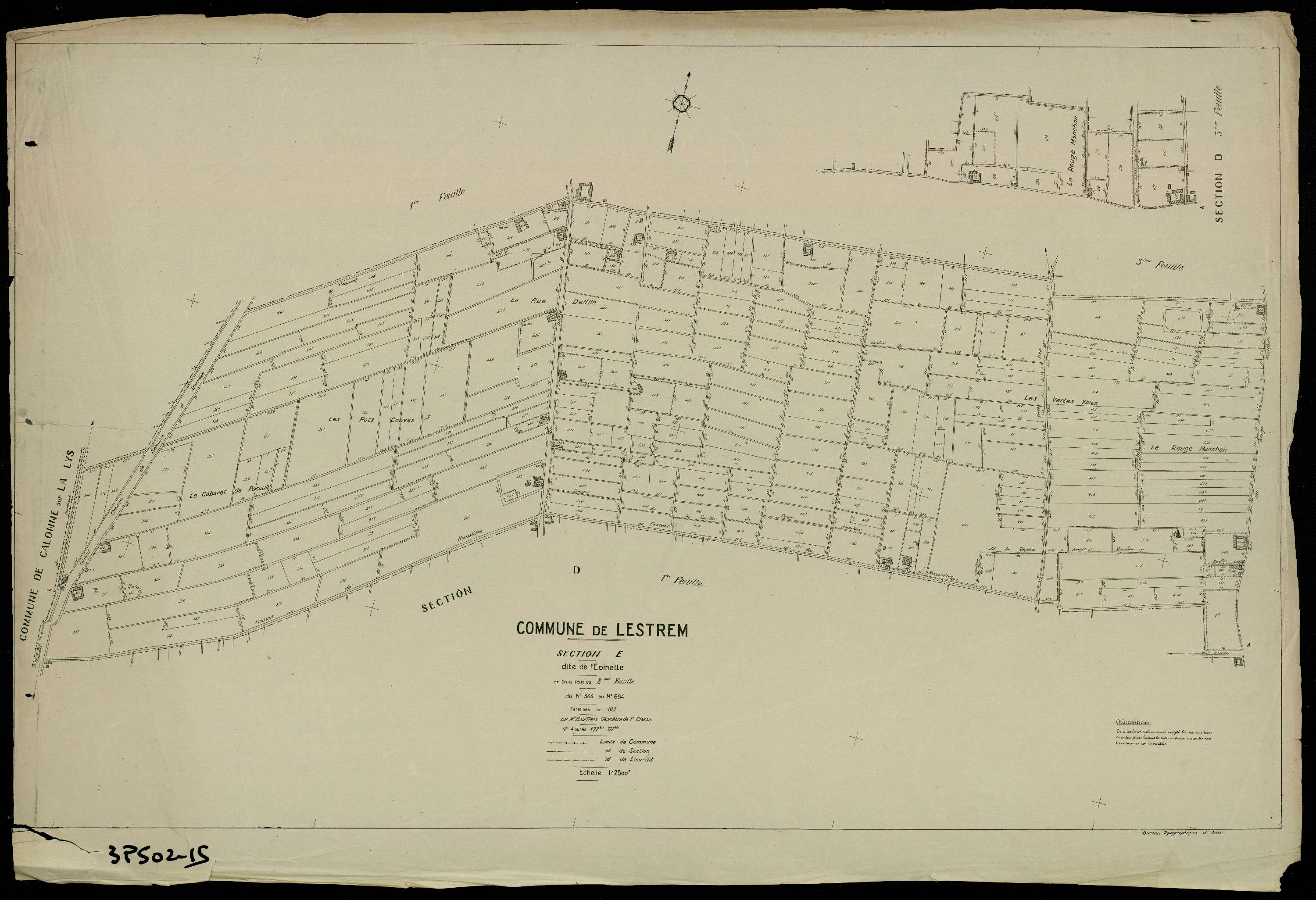Lestrem - Section E, 2e feuille