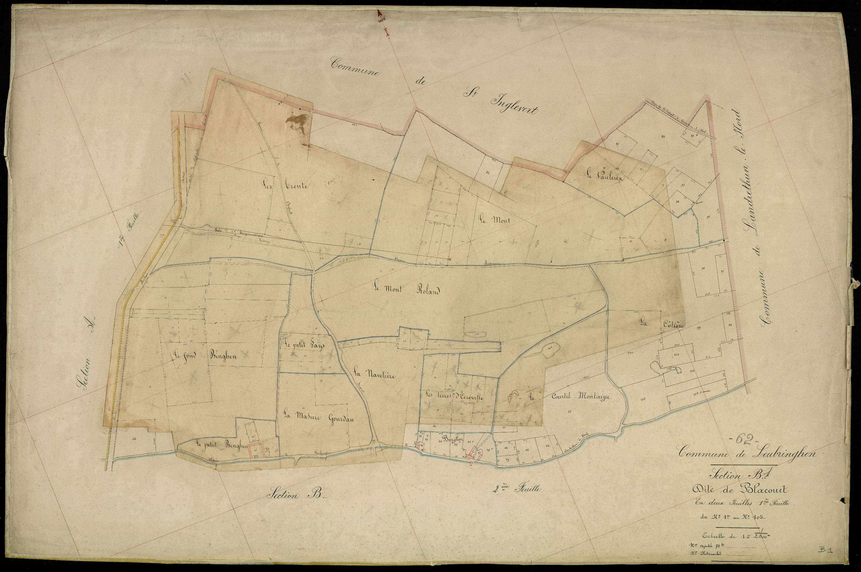 Leubringhen - Section B, 1re feuille