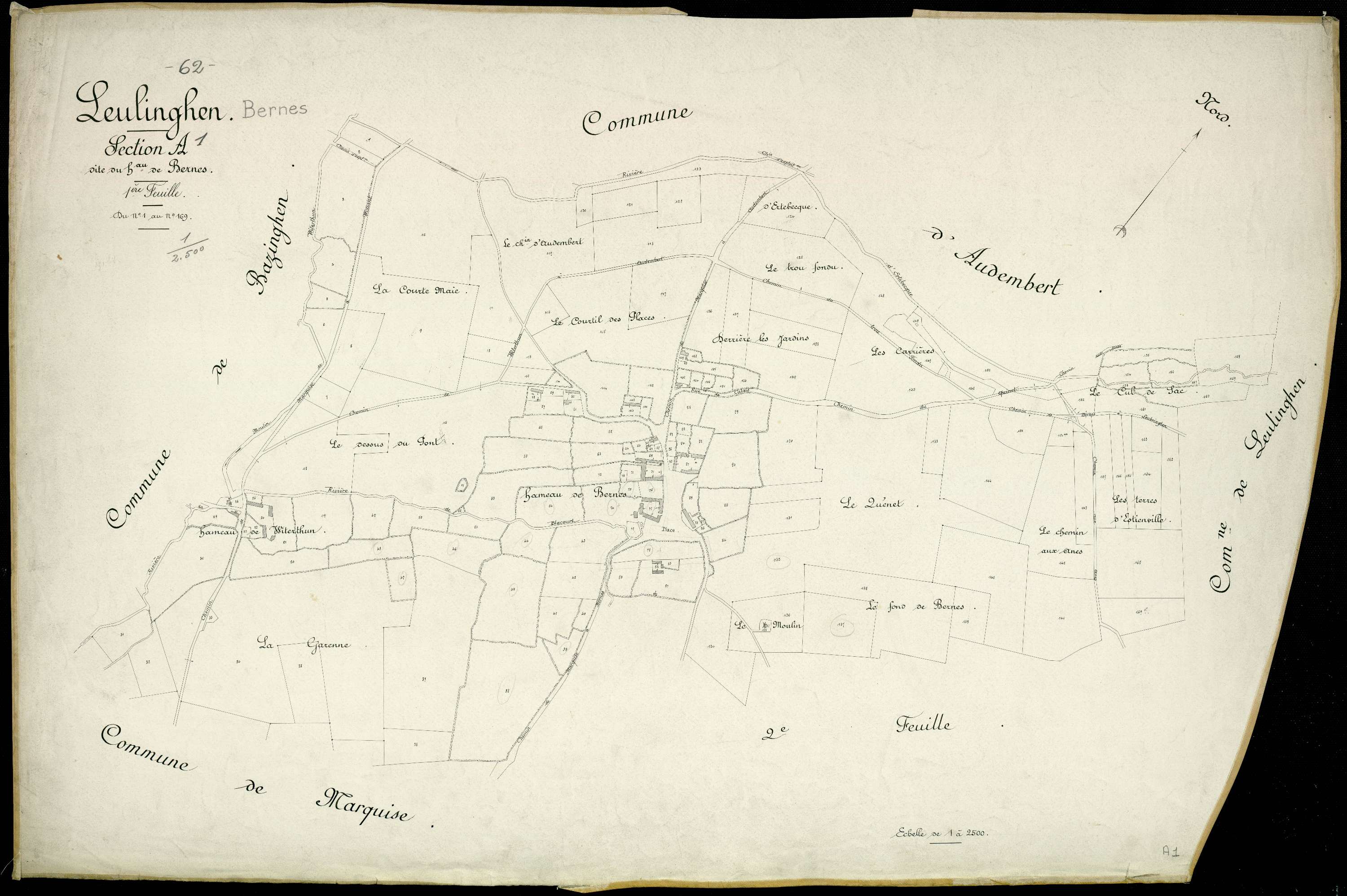 Leulinghen-Bernes - Section A, 1re feuille