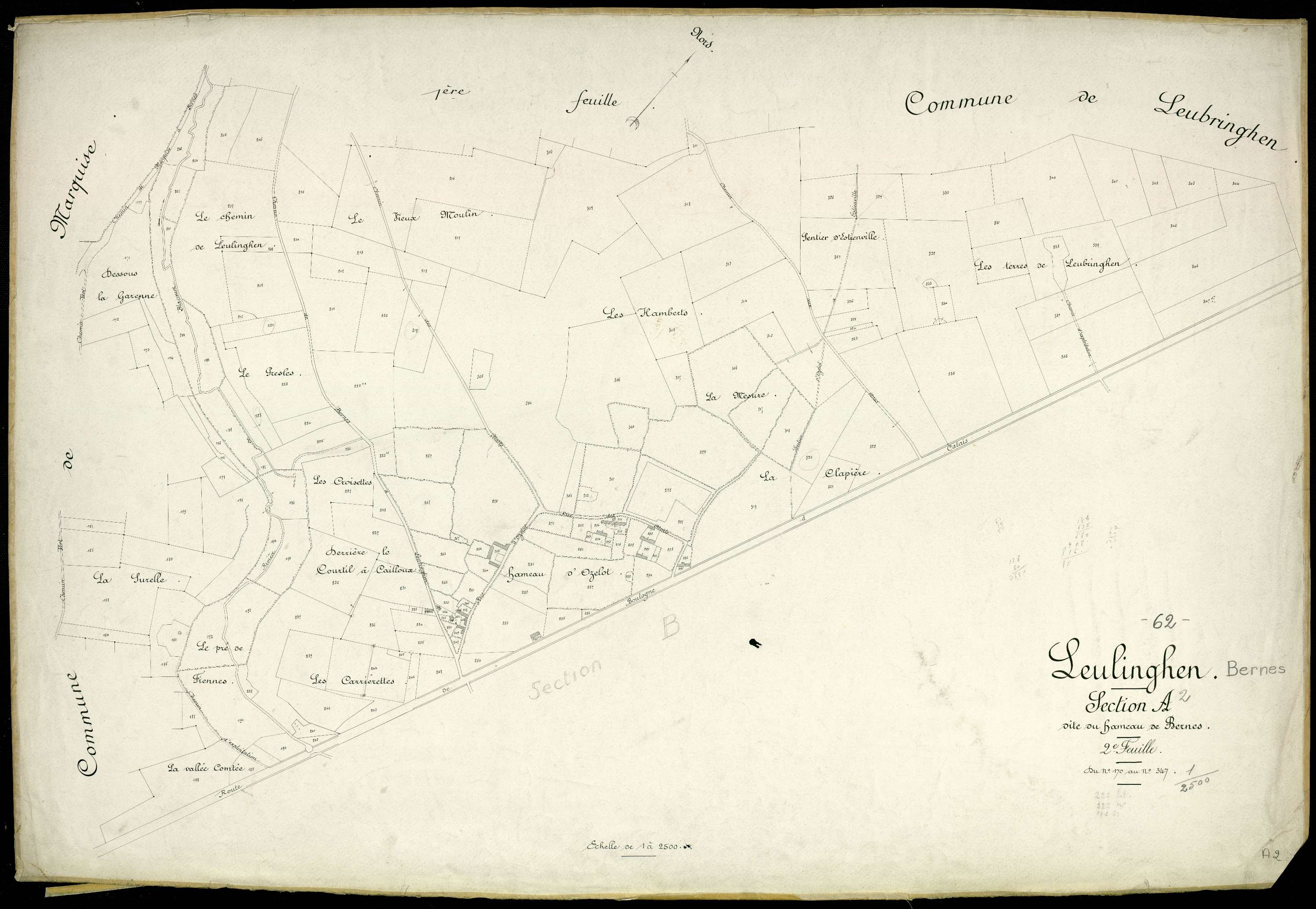 Leulinghen-Bernes - Section A, 2e feuille