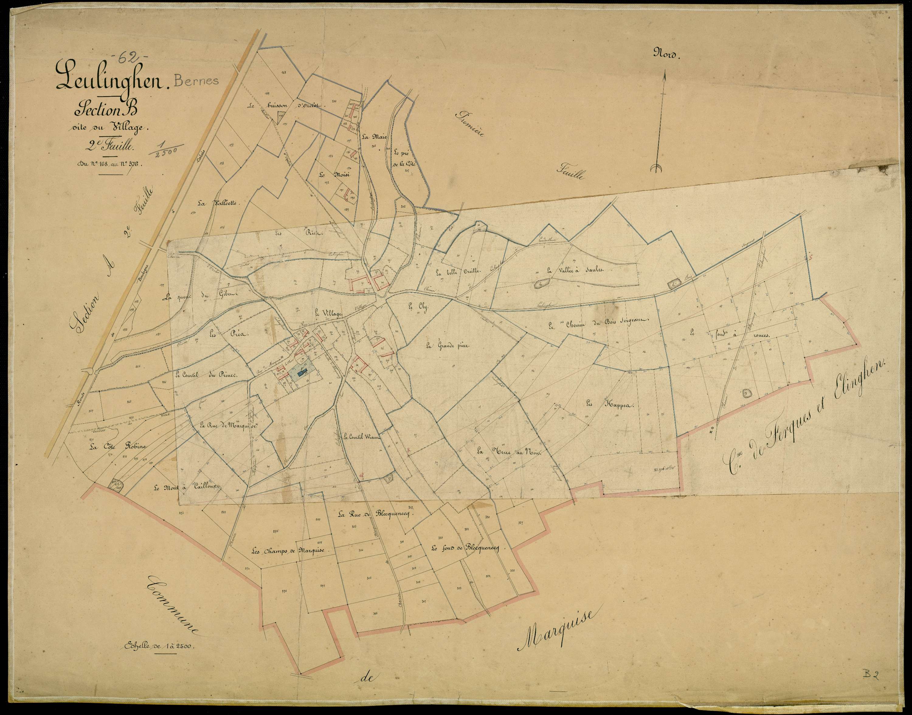 Leulinghen-Bernes - Section B, 2e feuille