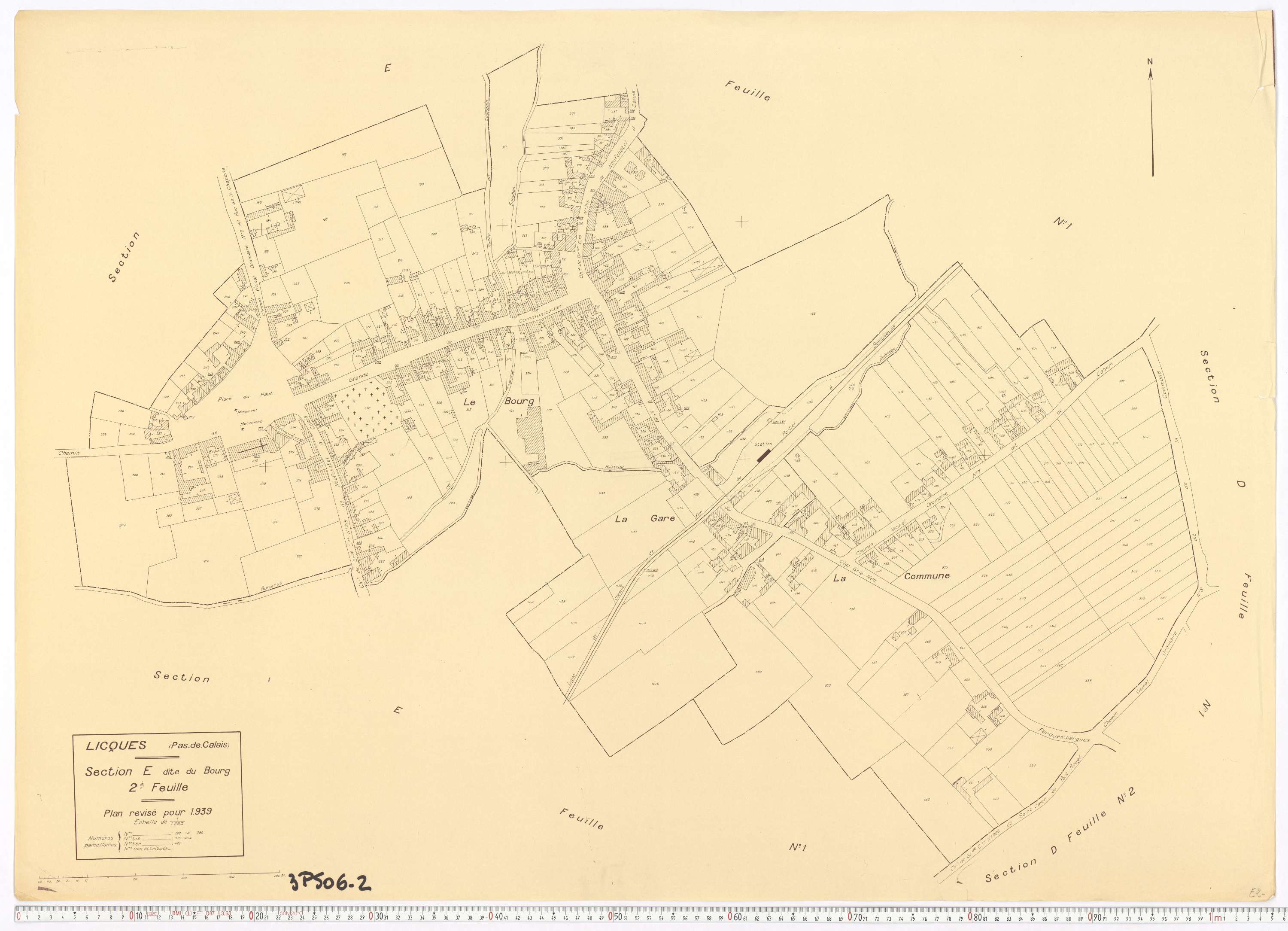 Licques - Section E, feuille 2.