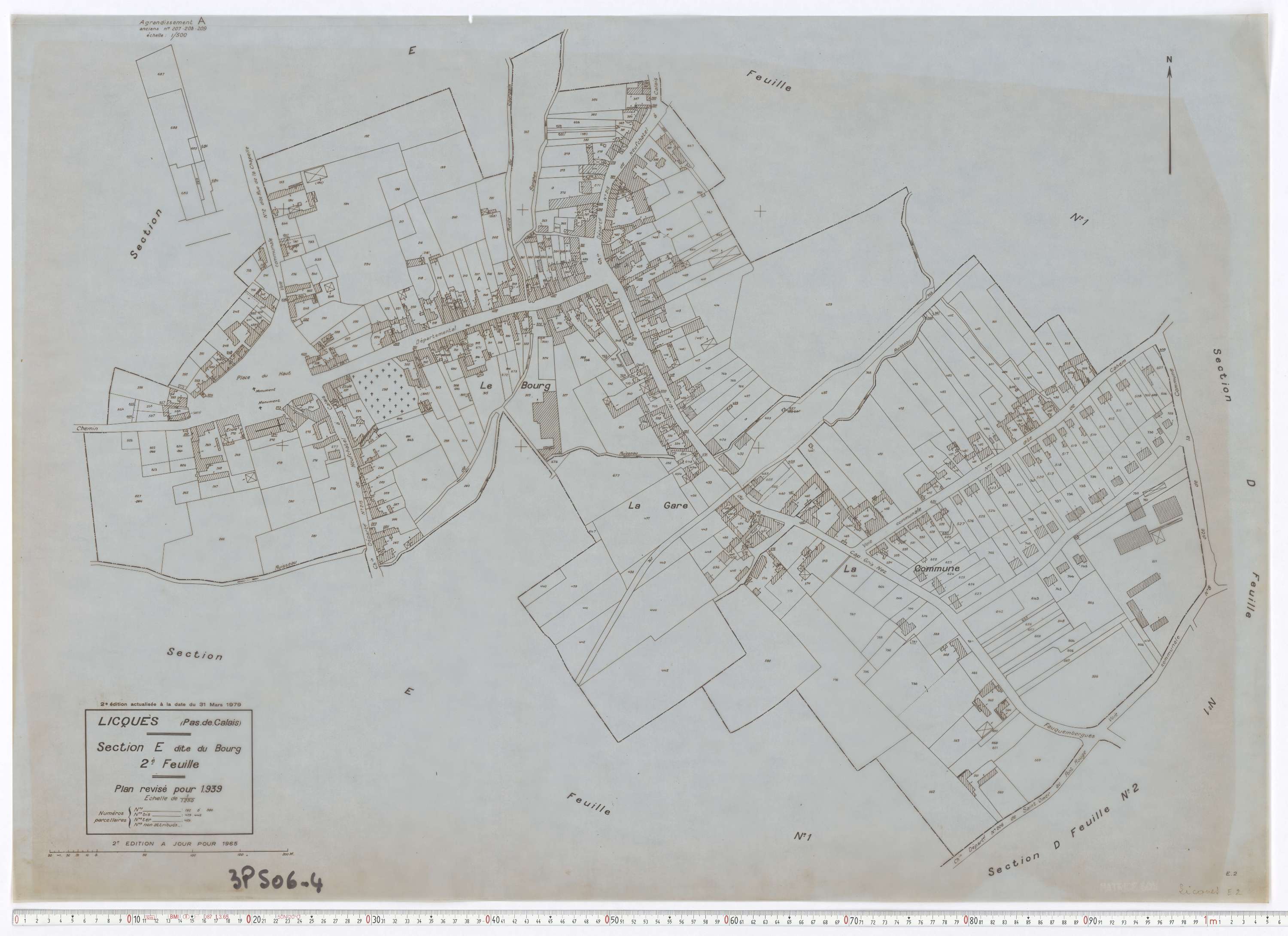 Licques - Section E, feuille 2.