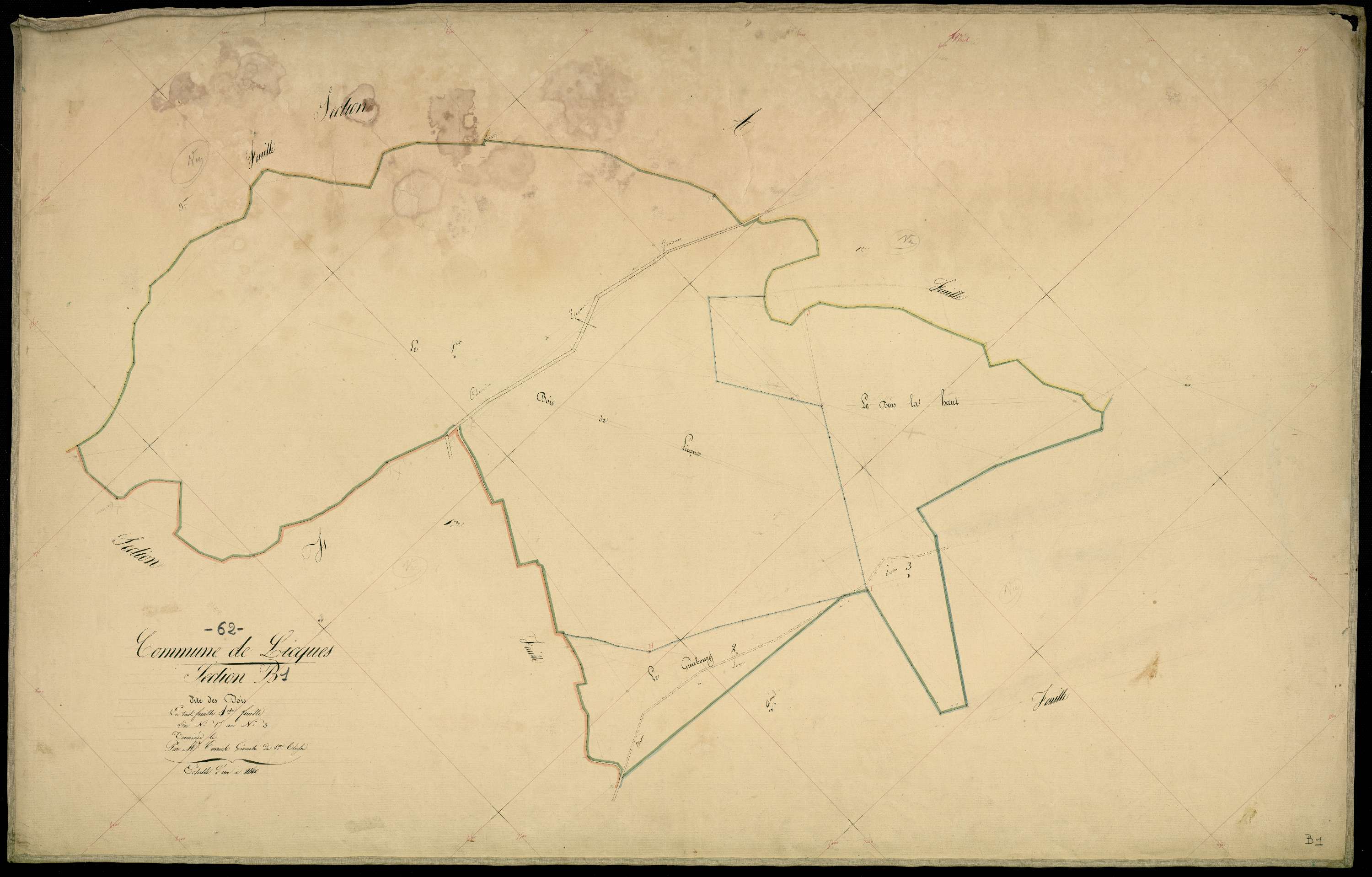 Licques - Section B, 1re feuille