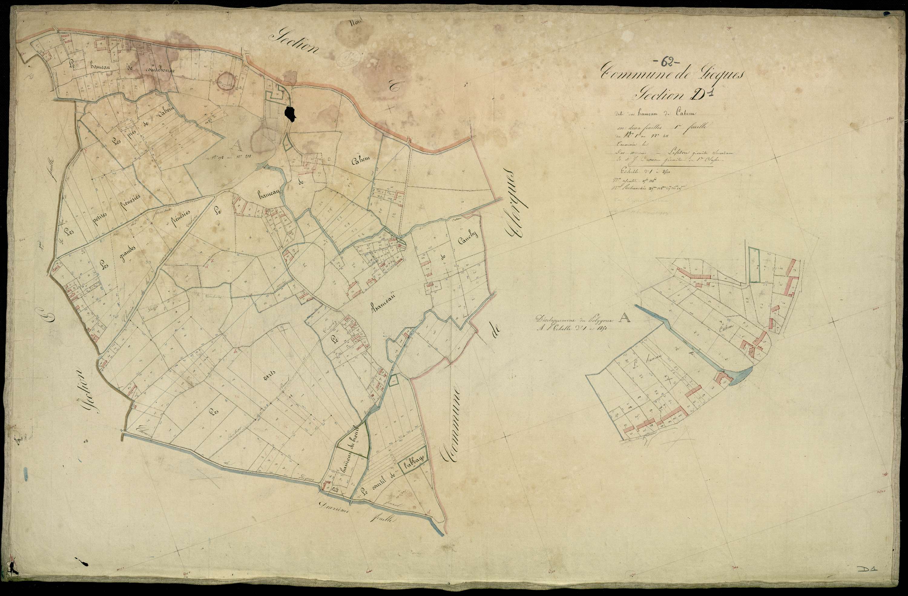 Licques - Section D, 1re feuille