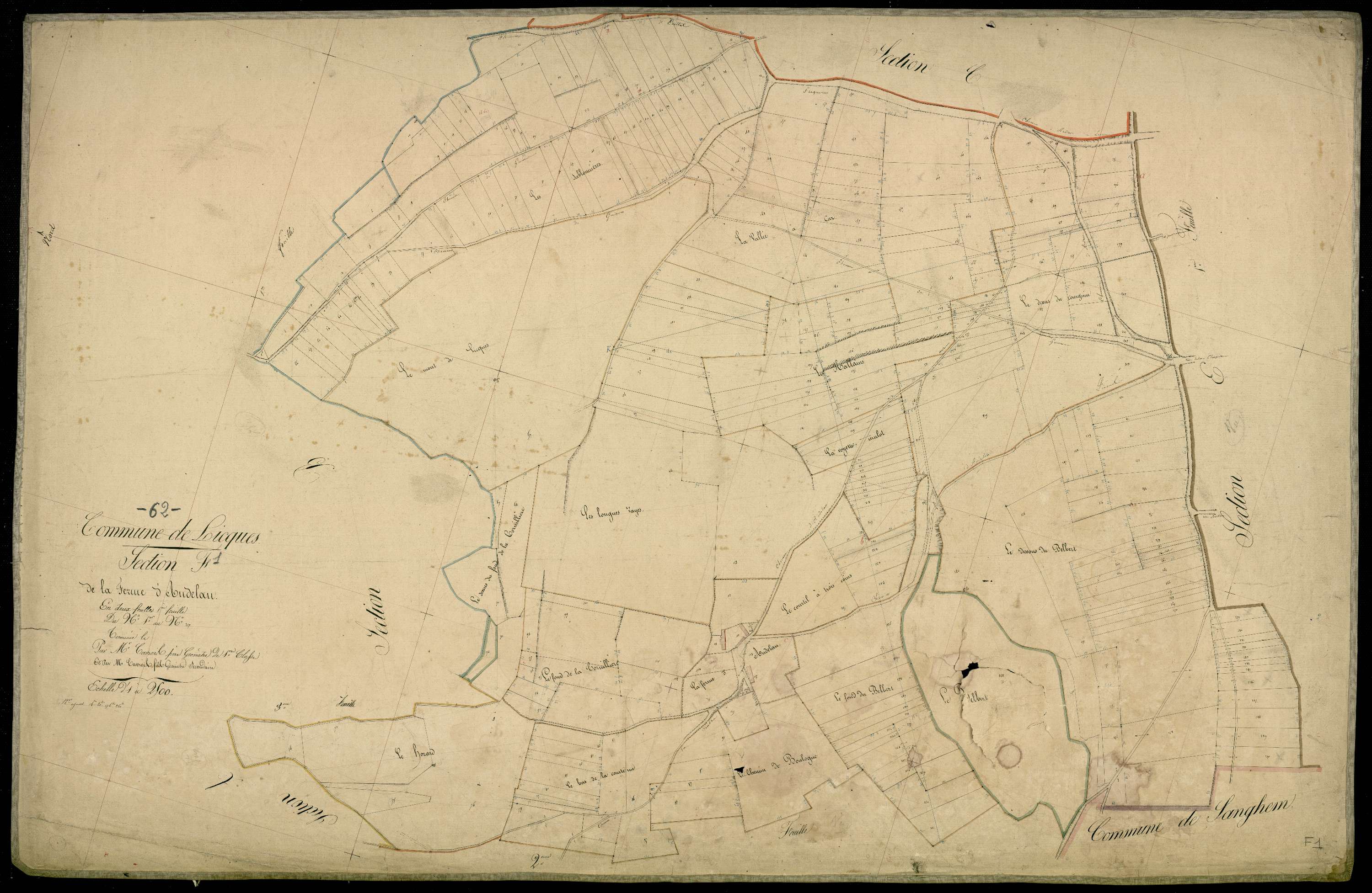Licques - Section F, 1re feuille