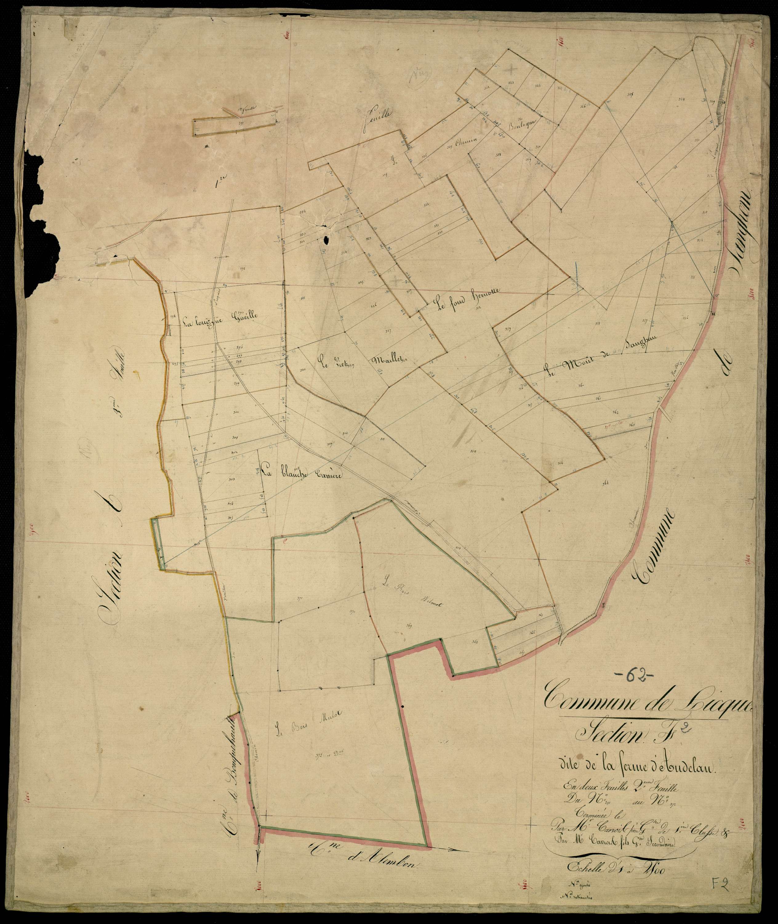 Licques - Section F, 2e feuille