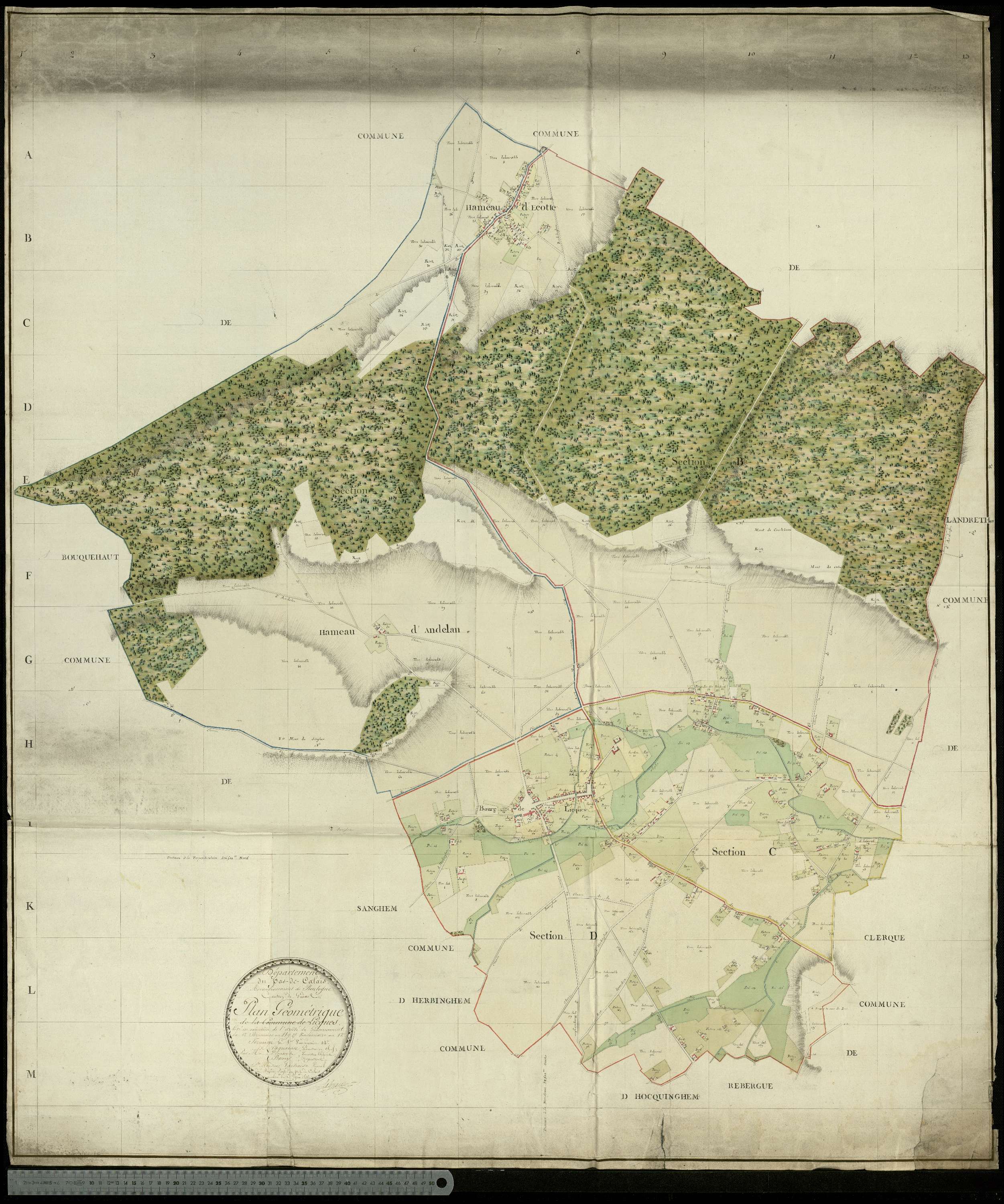 Licques - Plans par masses de cultures