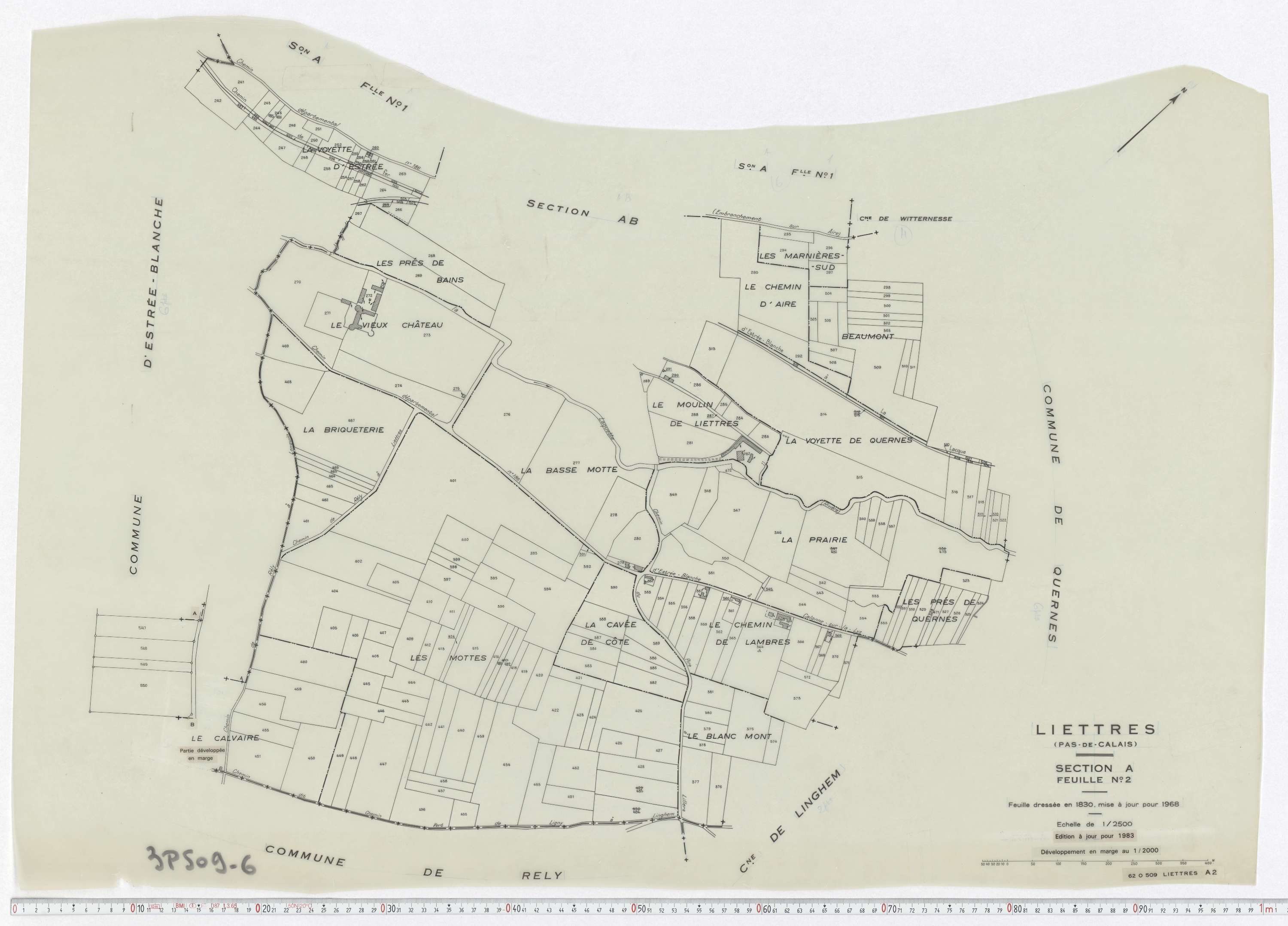 Liettres - Section A, feuille 2.