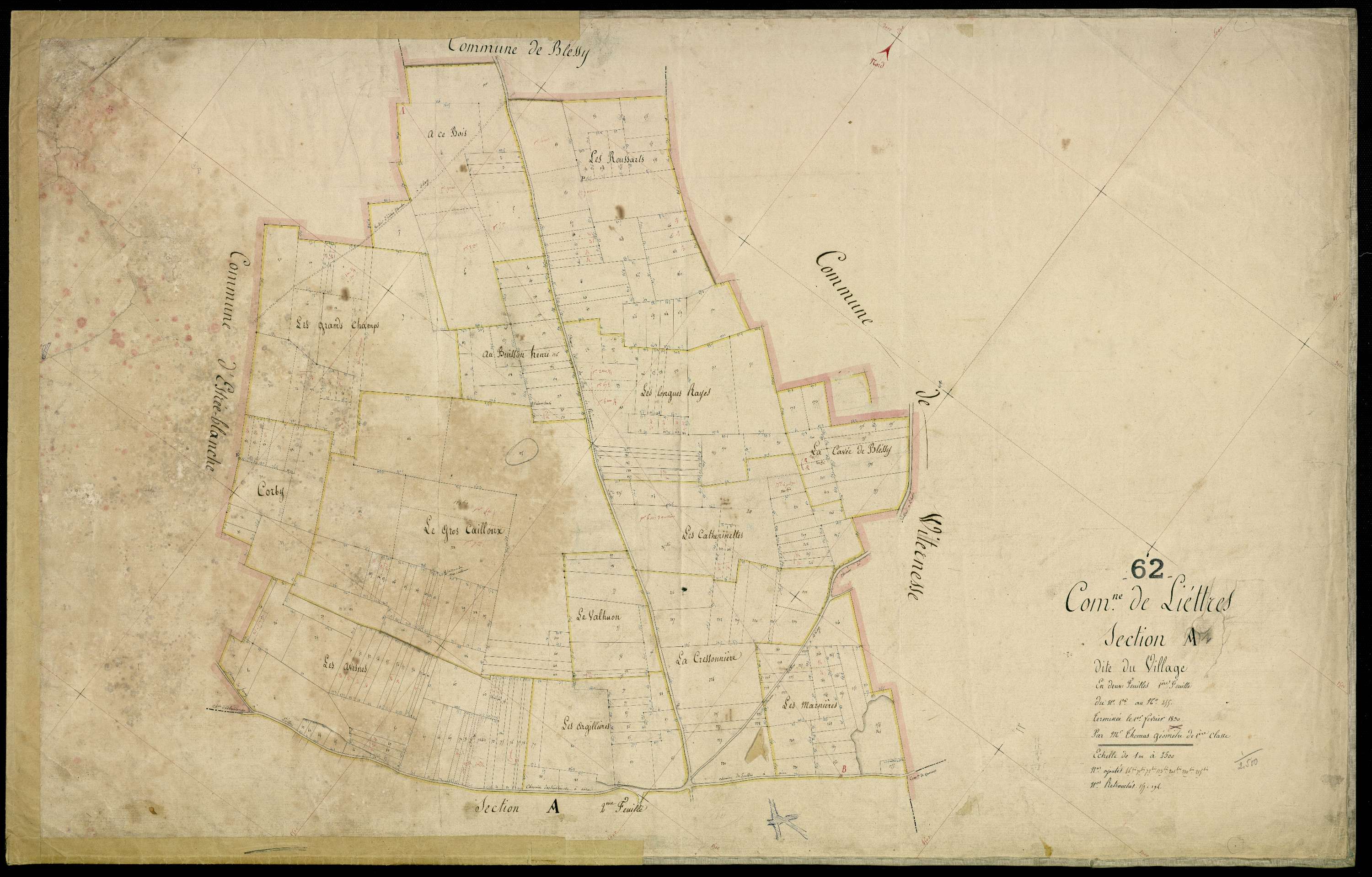 Liettres - Section A, 1re feuille