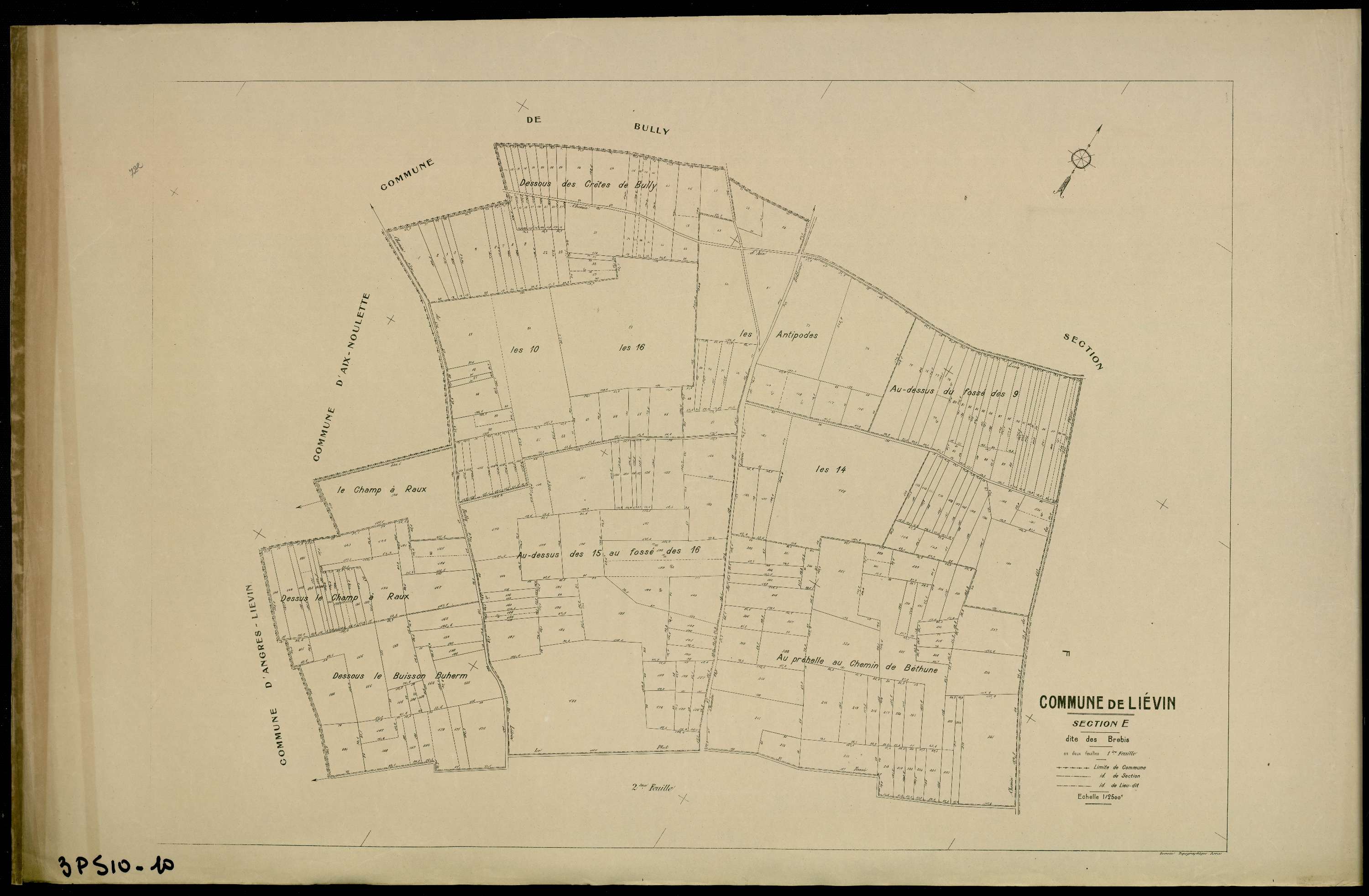 Liévin - Section E, 1re feuille