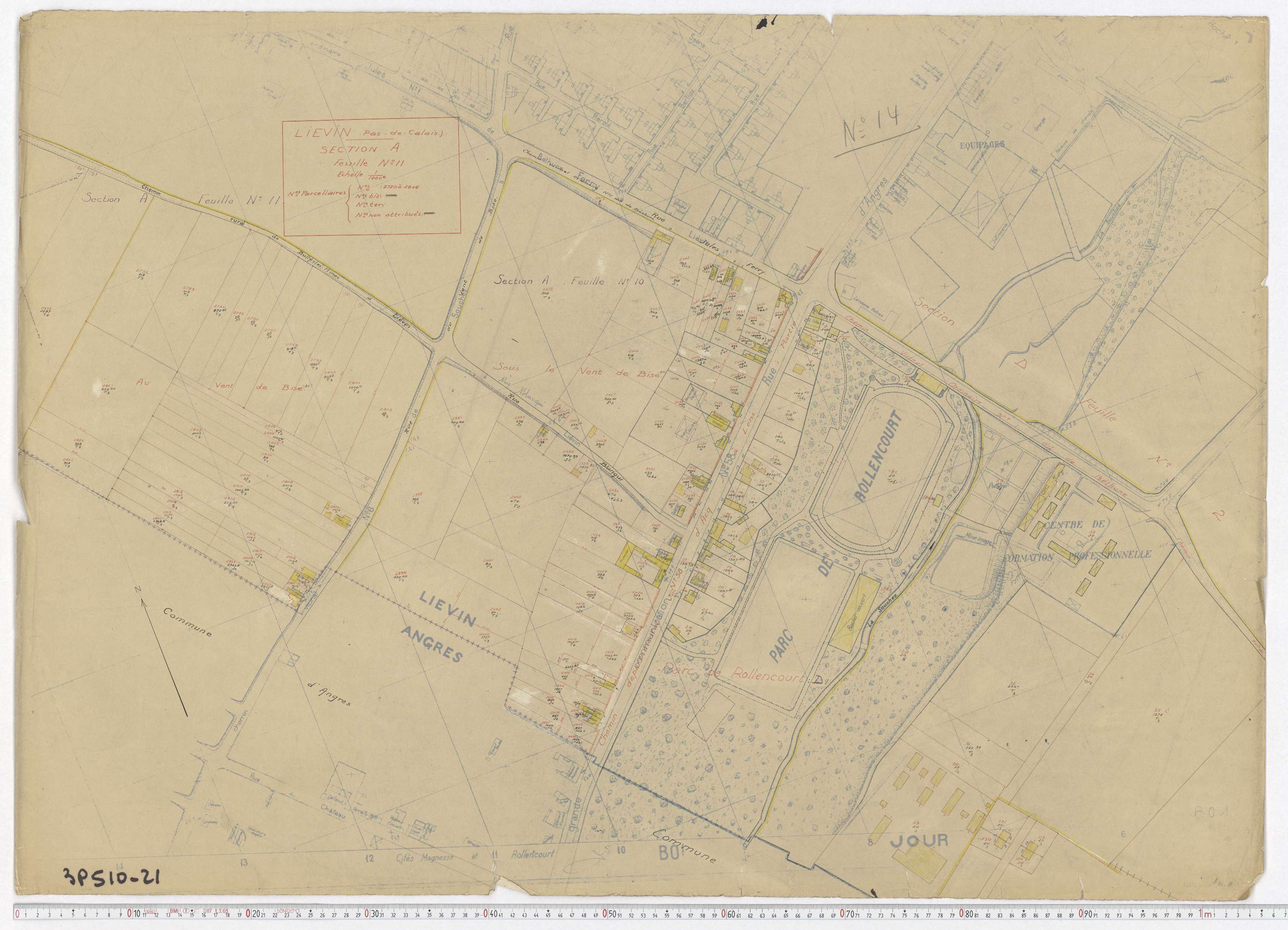 Liévin - Section A, feuille 11.