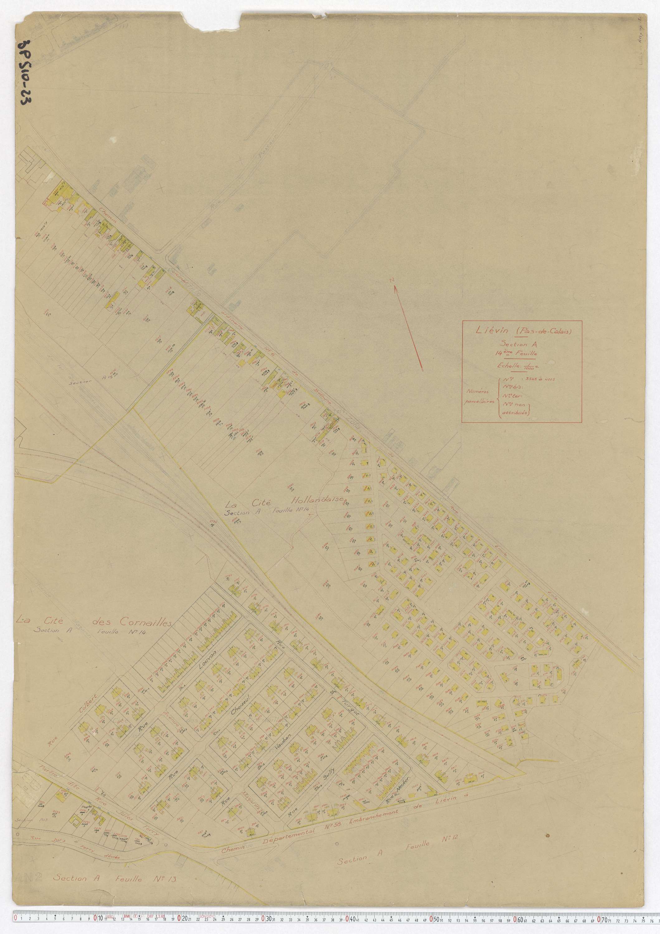 Liévin - Section A, feuille 14.