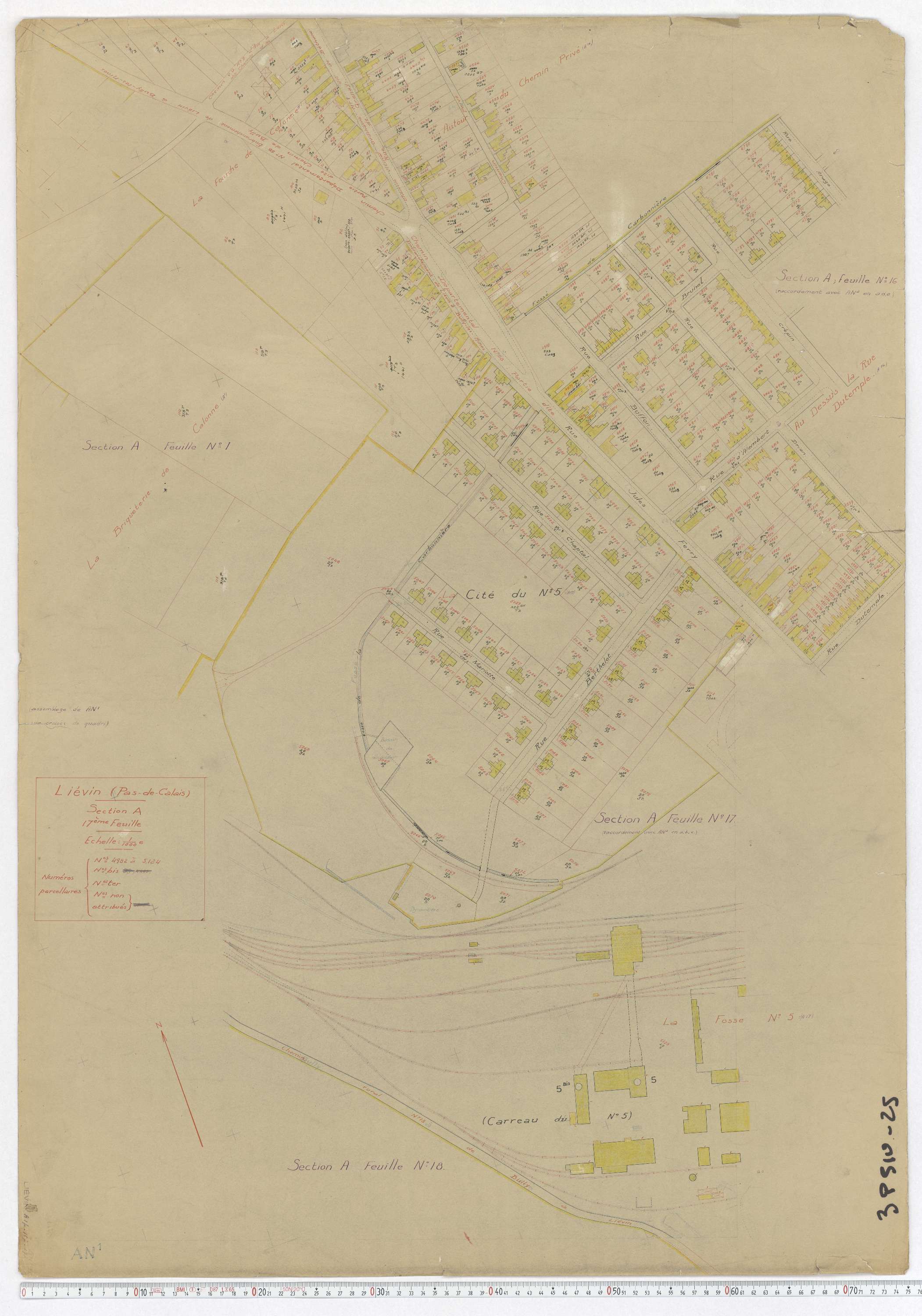 Liévin - Section A, feuille 17.