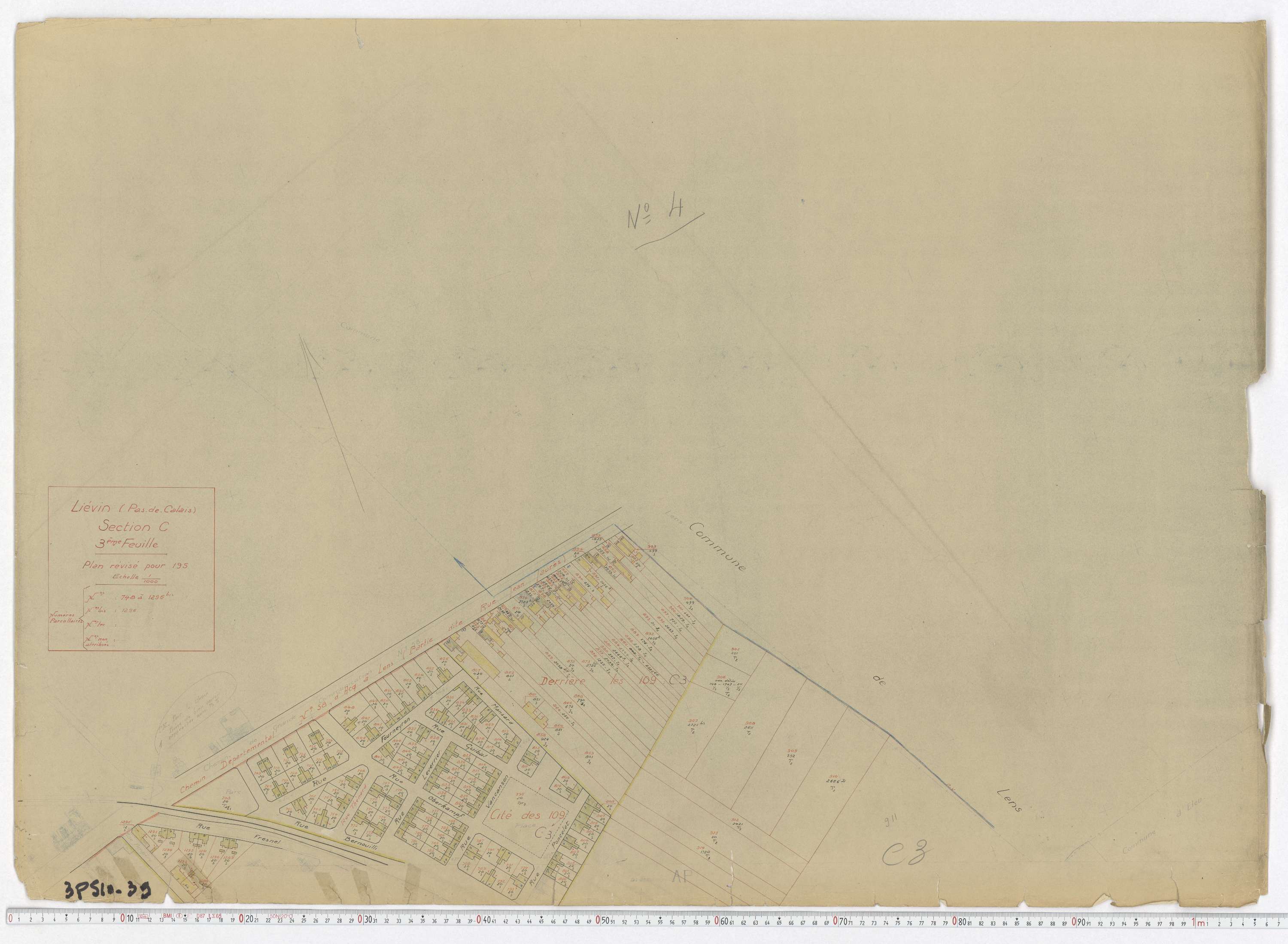 Liévin - Section C, feuille 3.