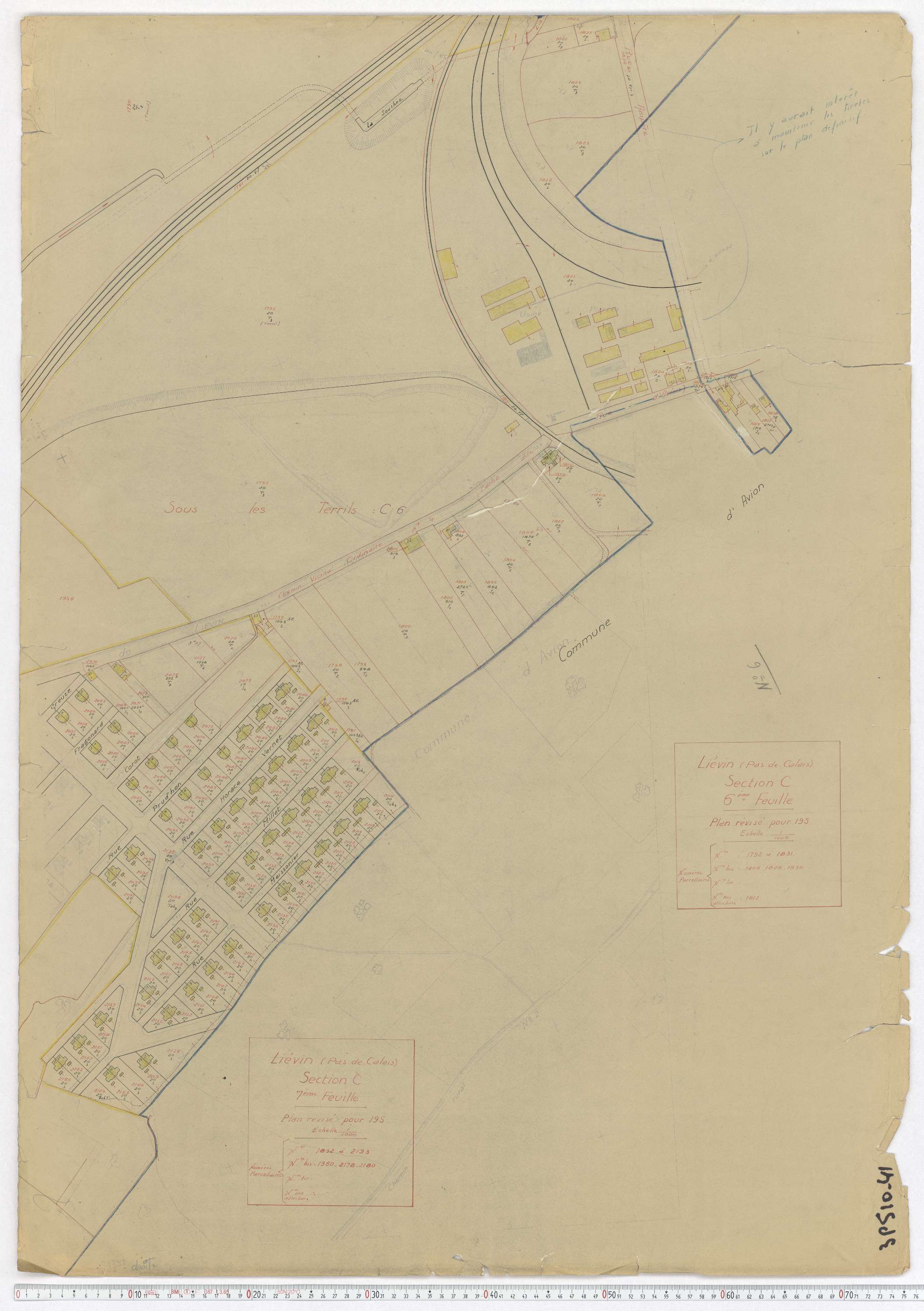 Liévin - Section C, feuille 6.