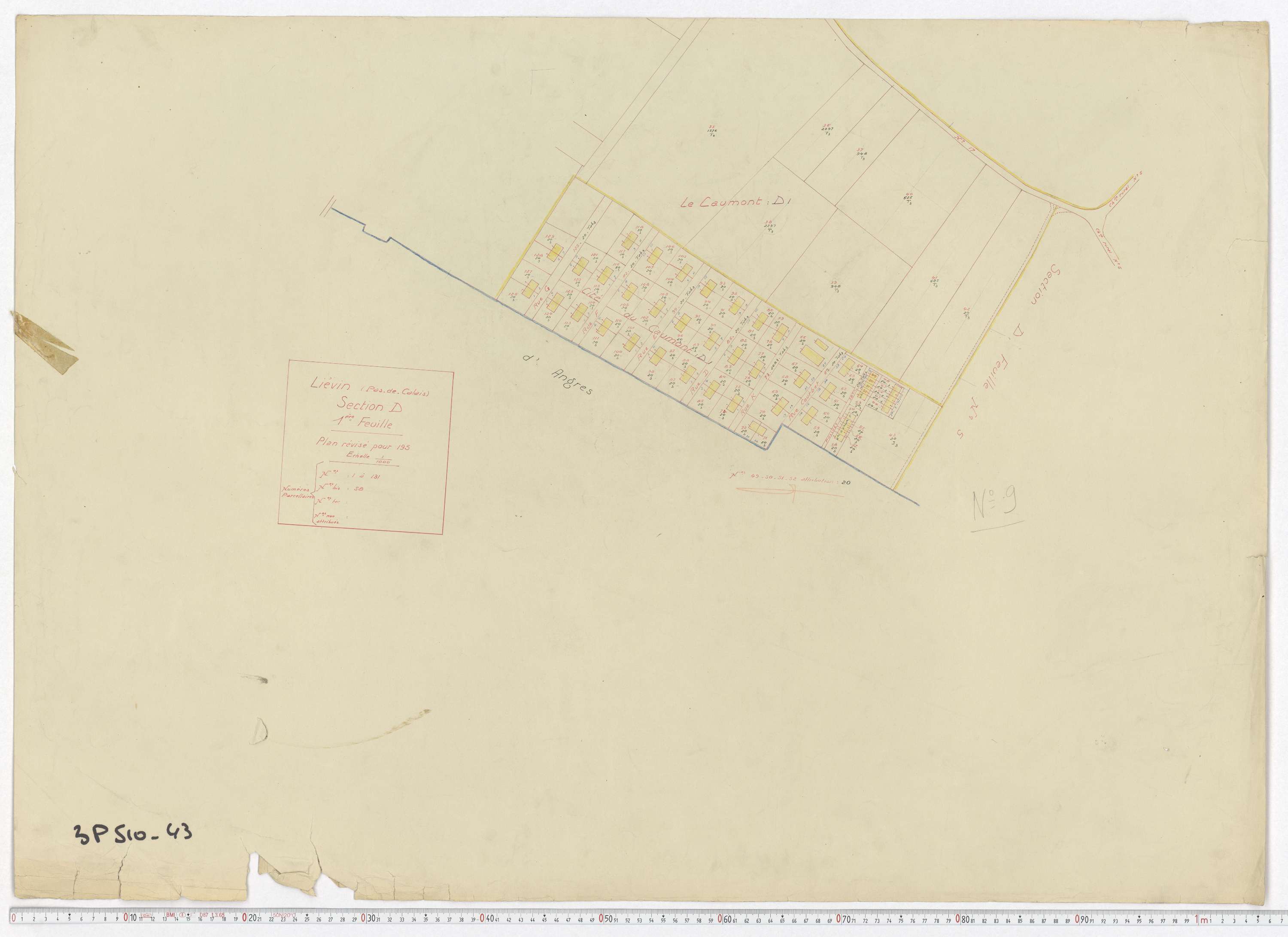 Liévin - Section D, feuille 1.