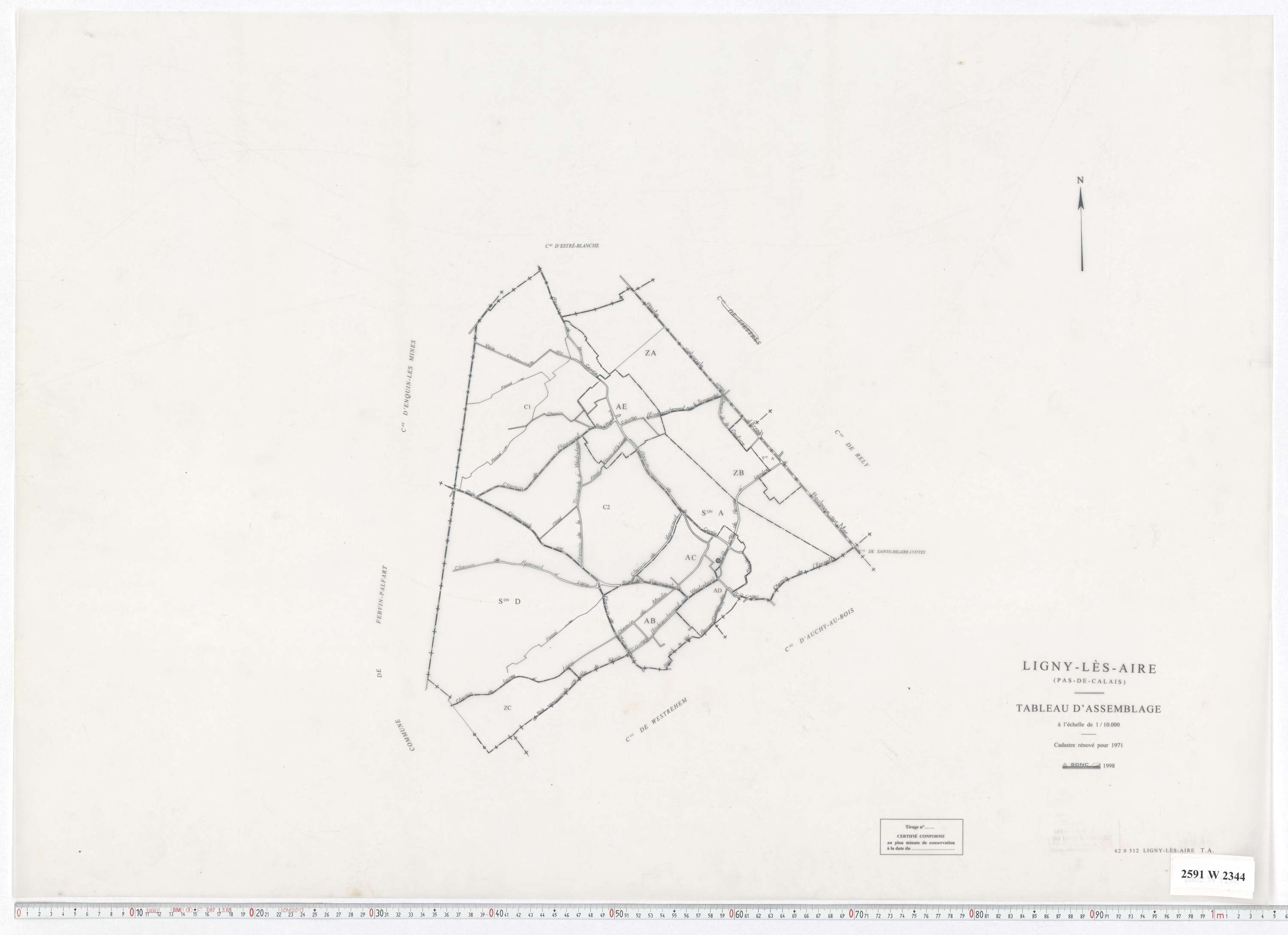 Ligny-lès-Aire - Tableau d'assemblage.