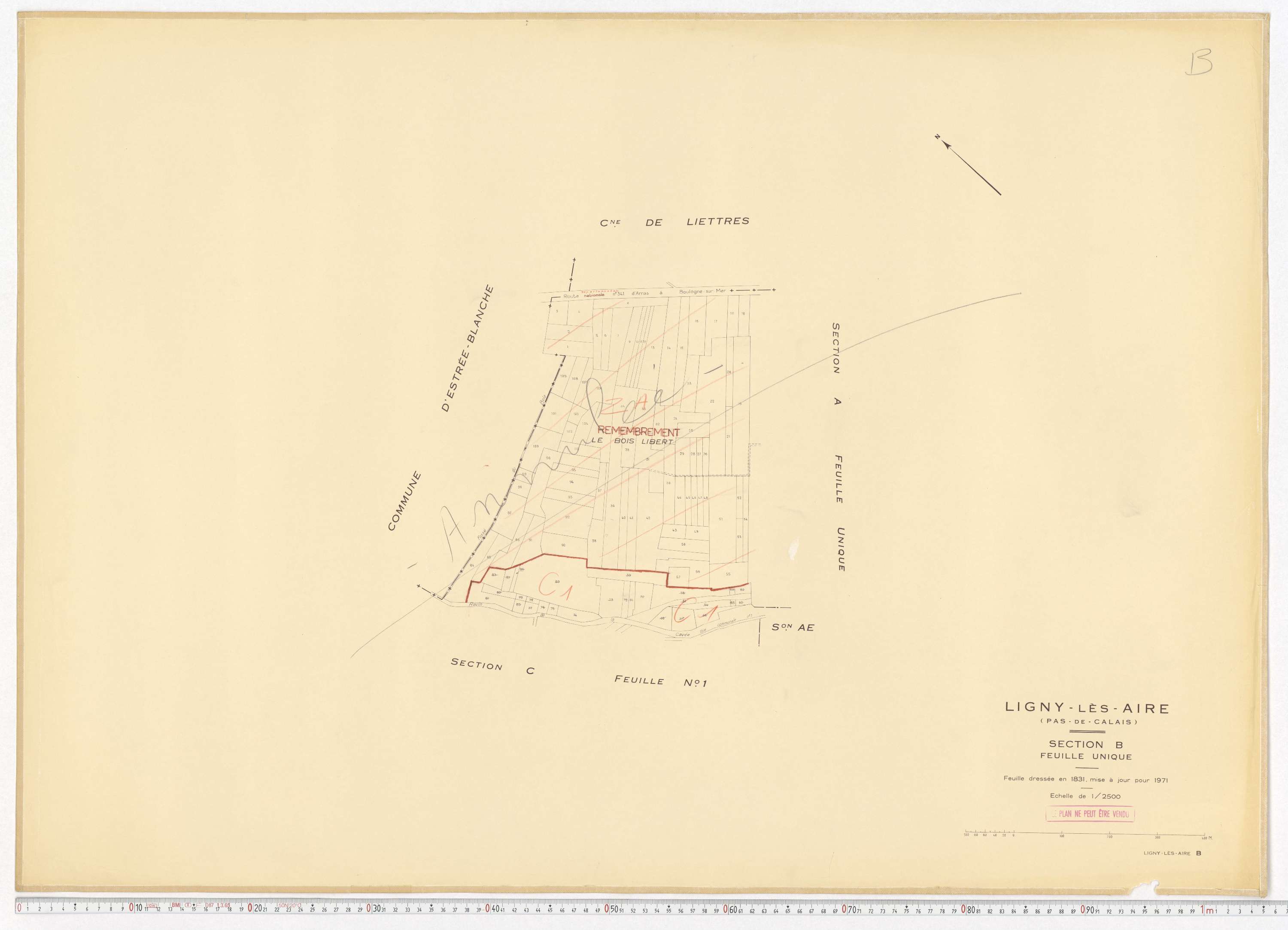 Ligny-lès-Aire - Section B.