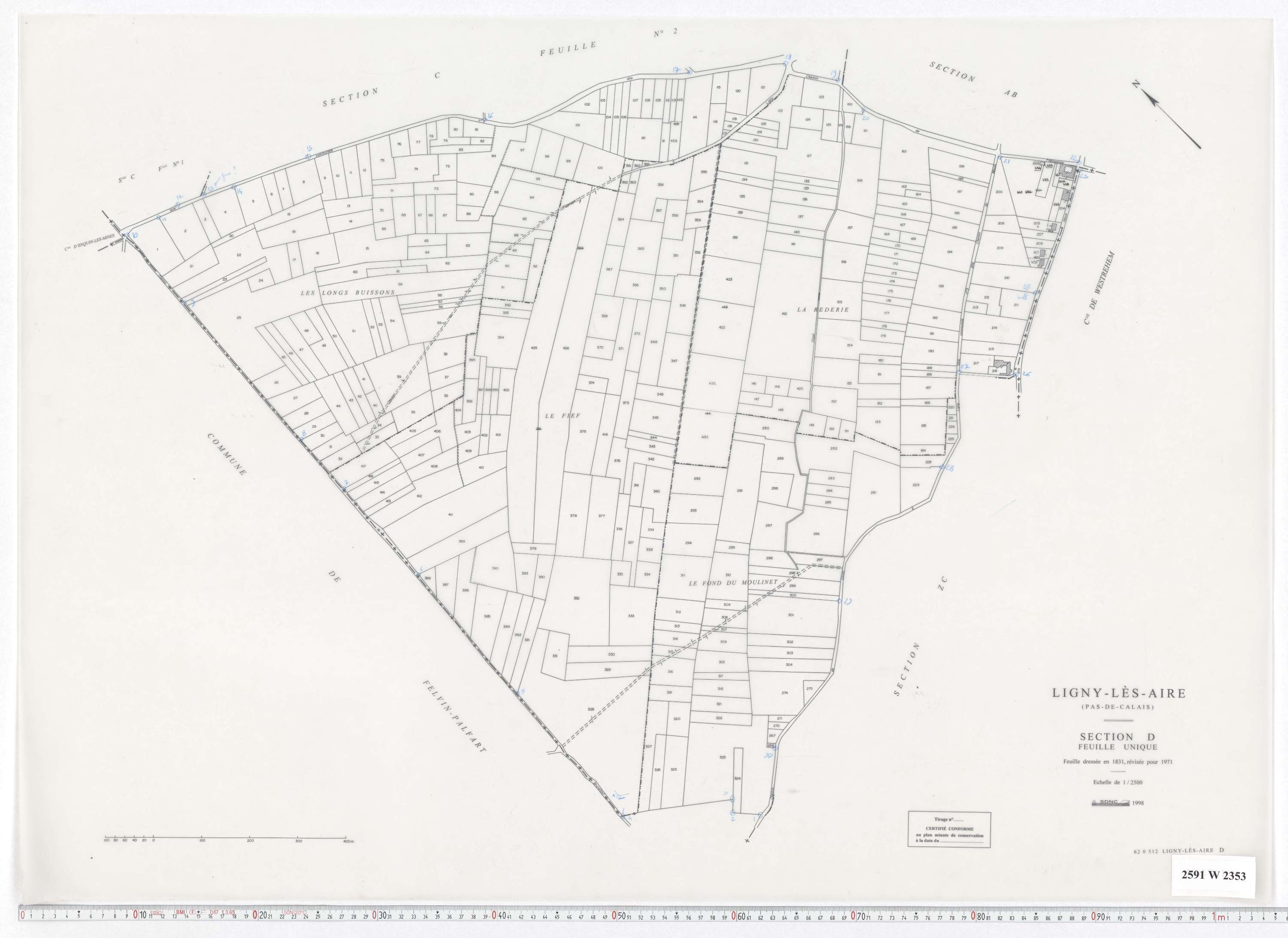 Ligny-lès-Aire - Section D.