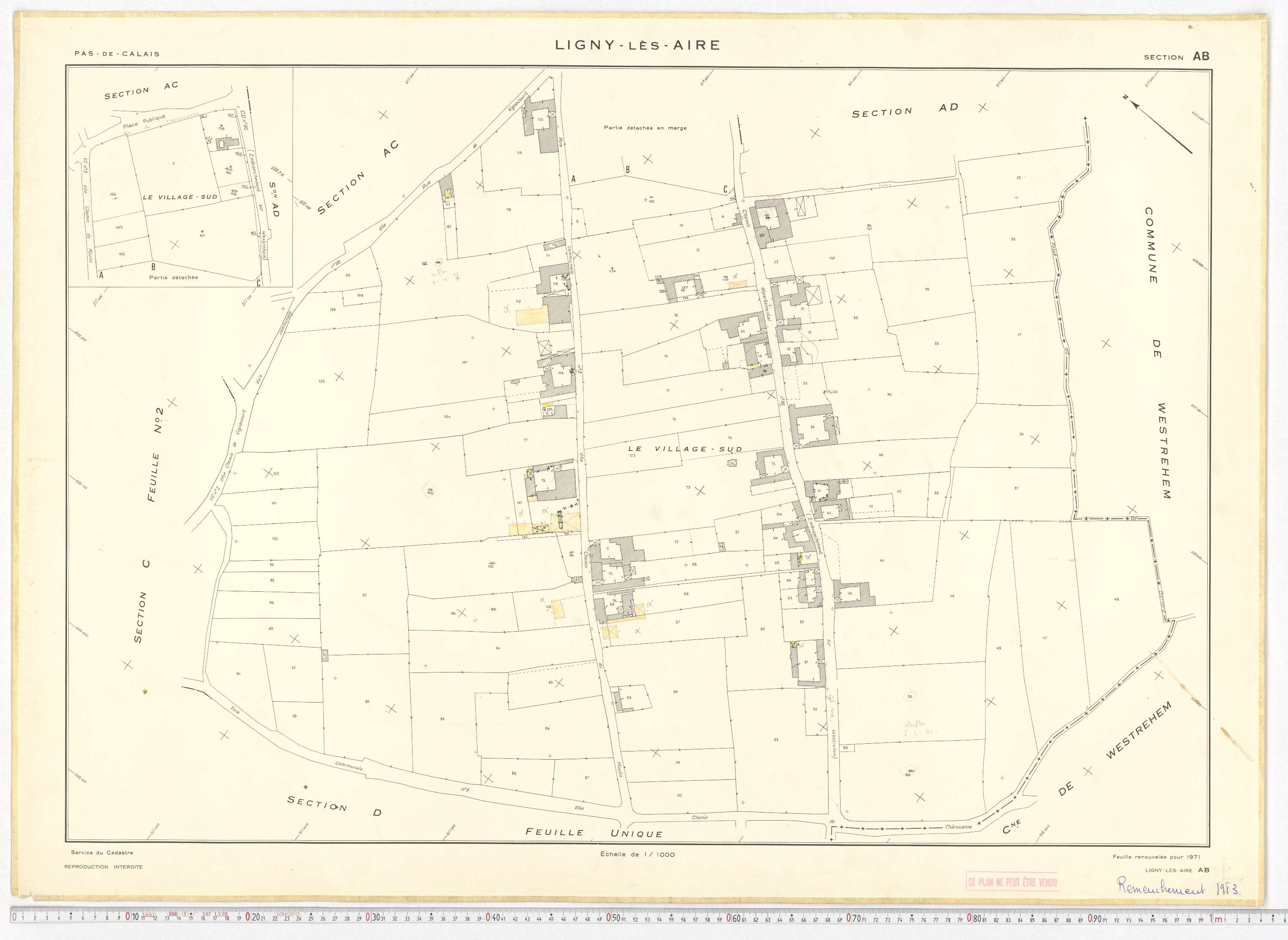 Ligny-lès-Aire - Section AB.