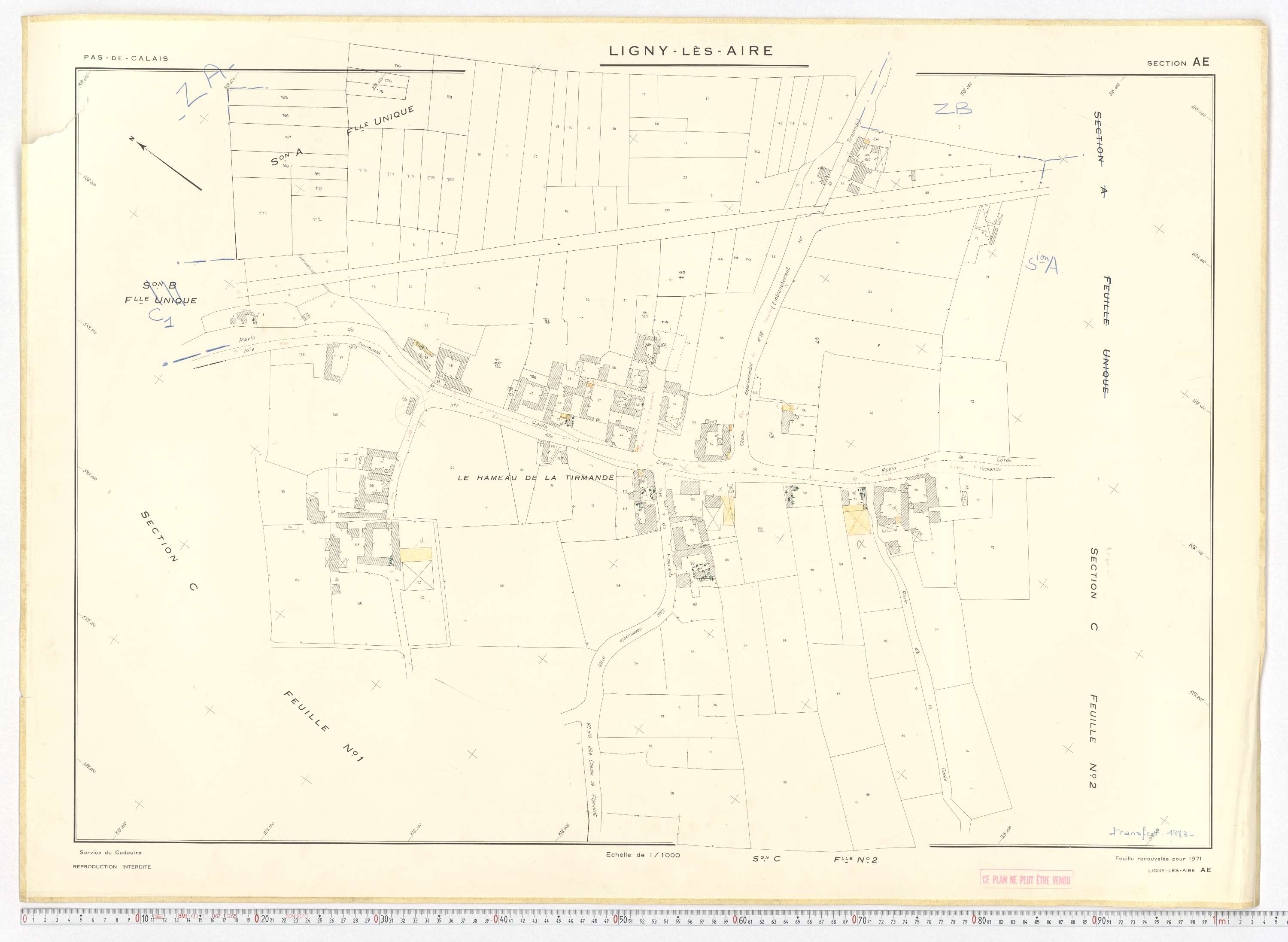 Ligny-lès-Aire - Section AE.