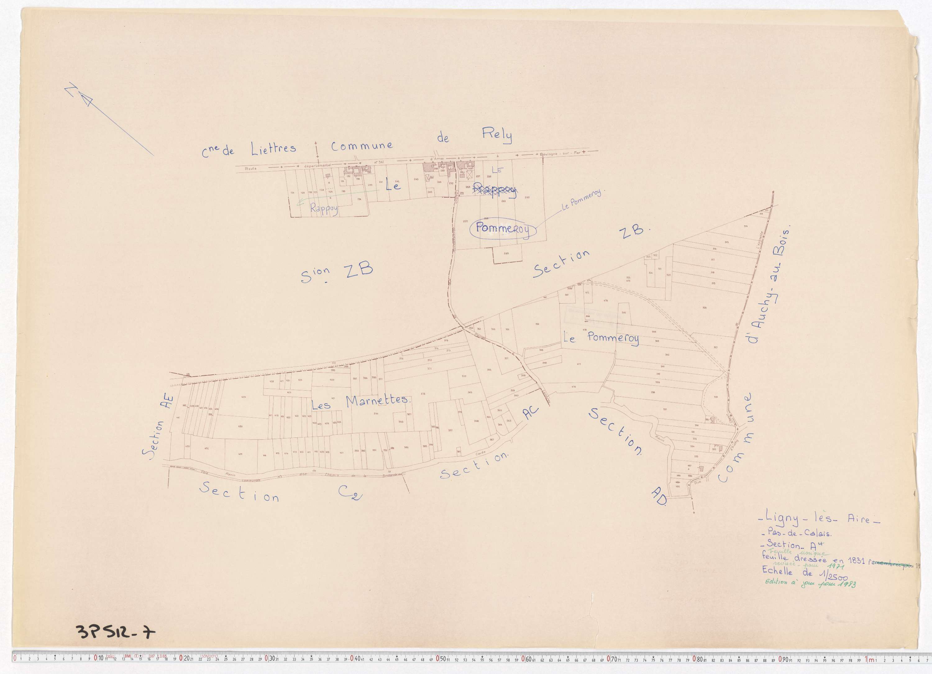Ligny-lès-Aire - Section A.