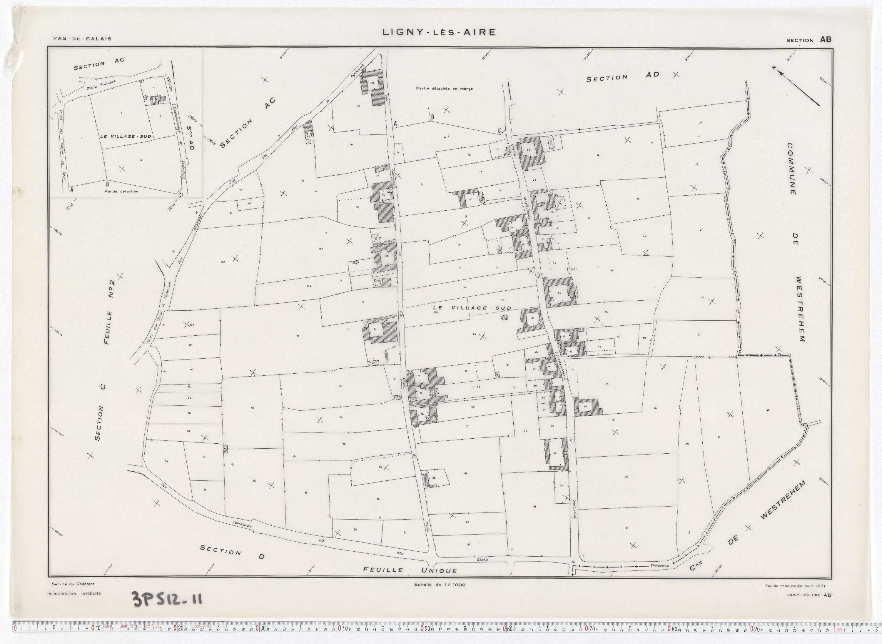 Ligny-lès-Aire - Section AB.