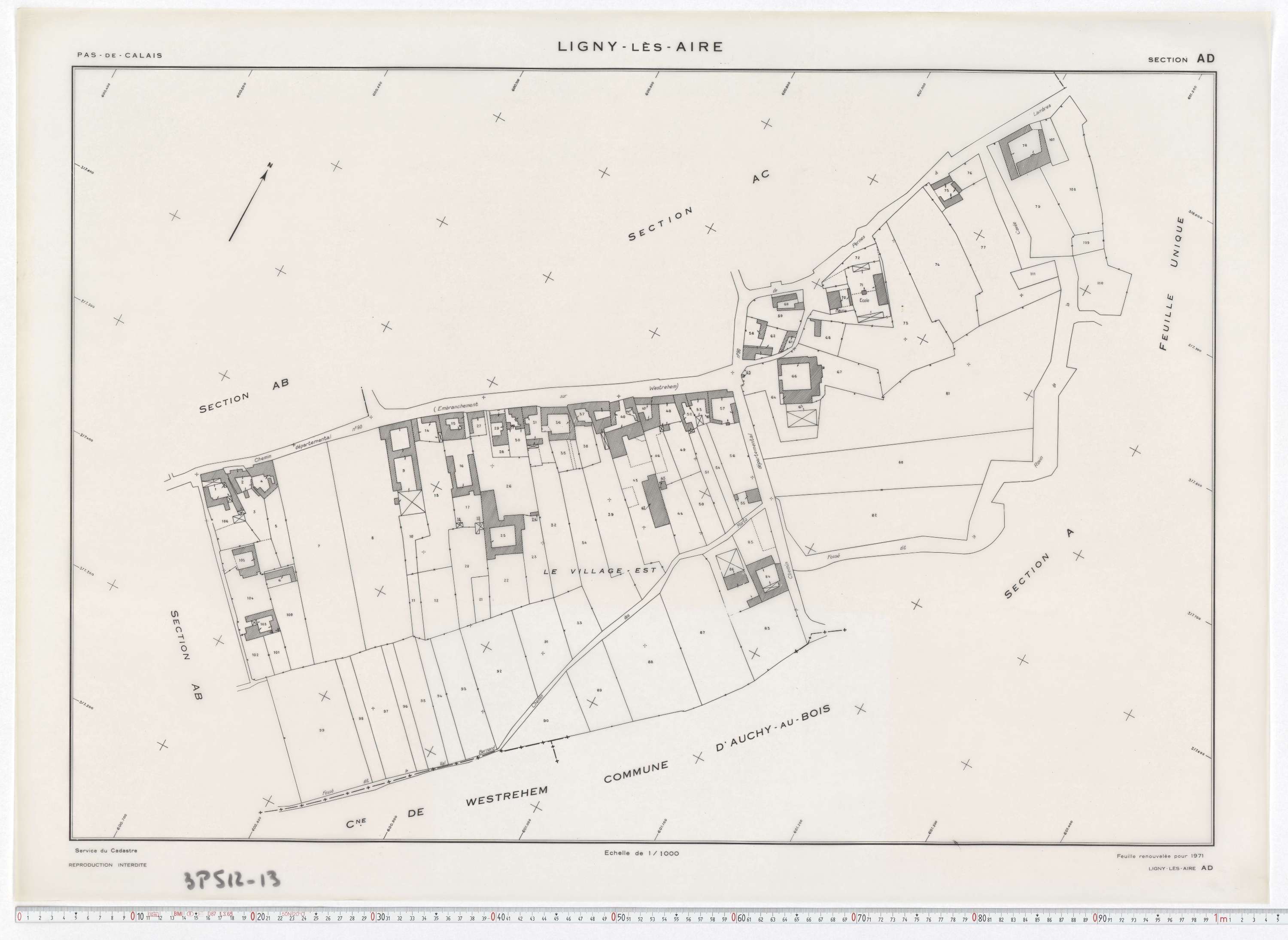 Ligny-lès-Aire - Section AD.