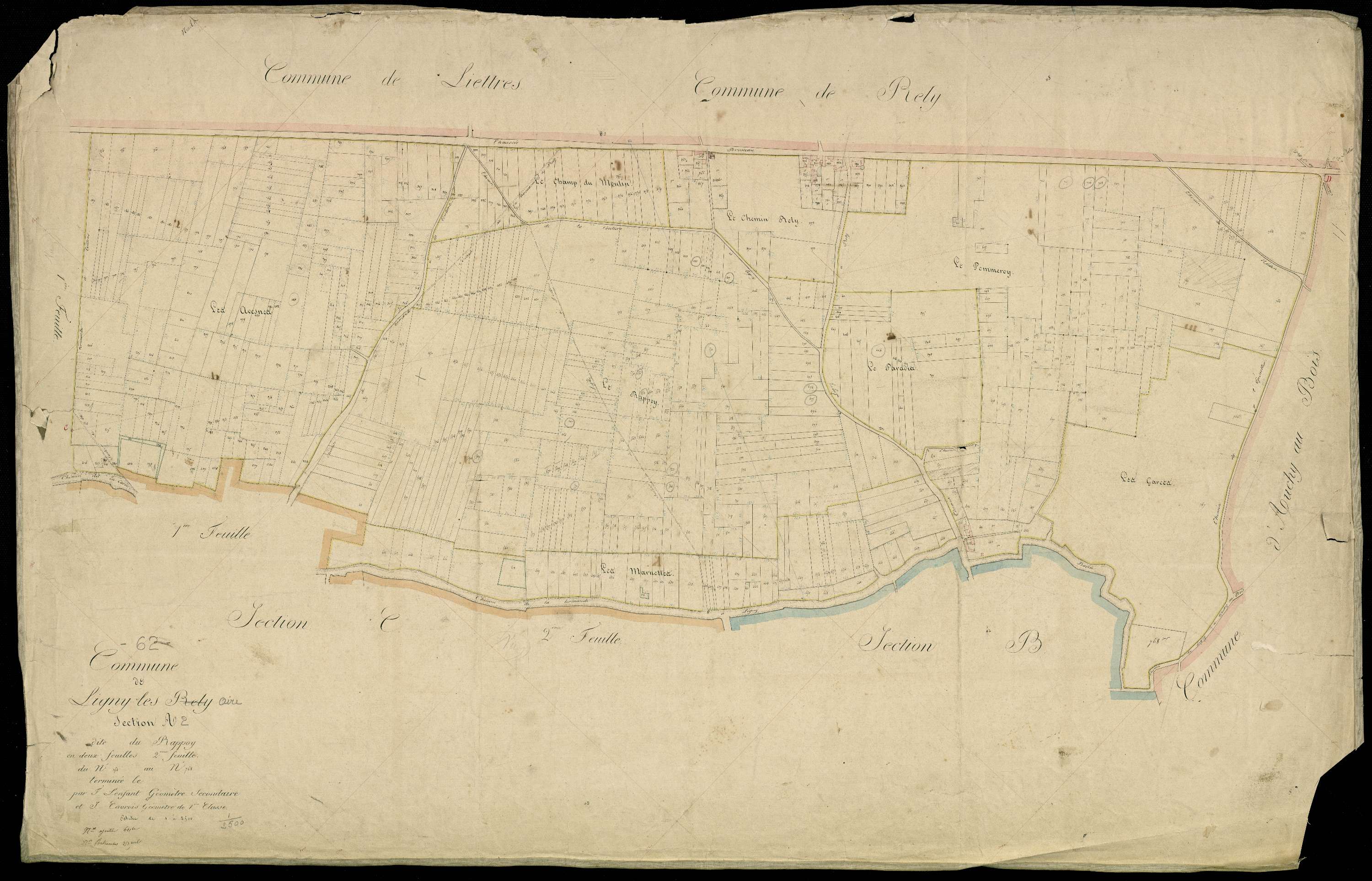Ligny-lès-Aire - Section A, 2e feuille