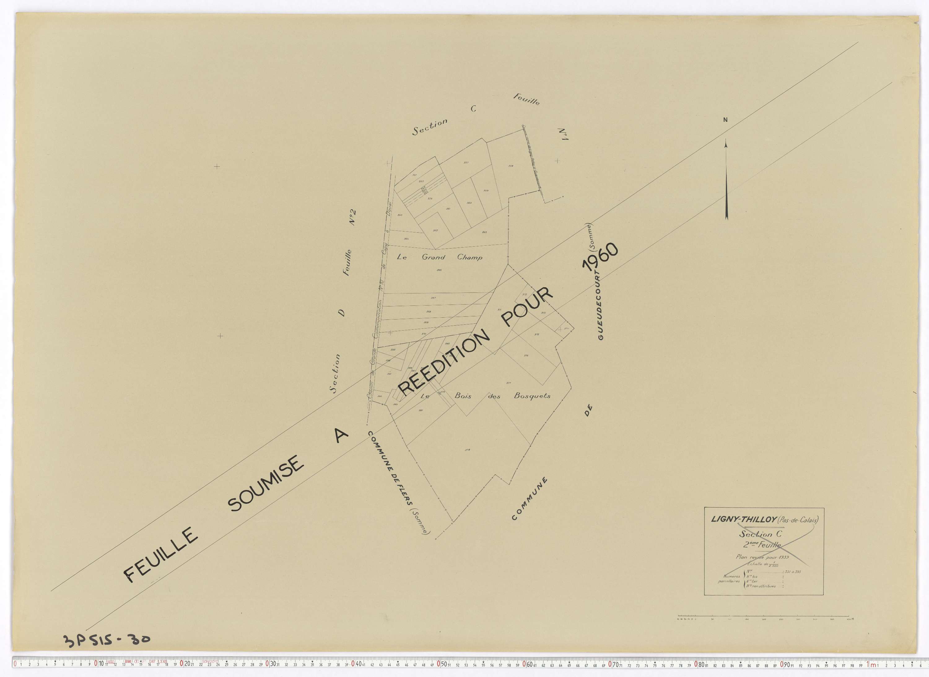 Ligny-Thilloy - Section C, feuille 2.