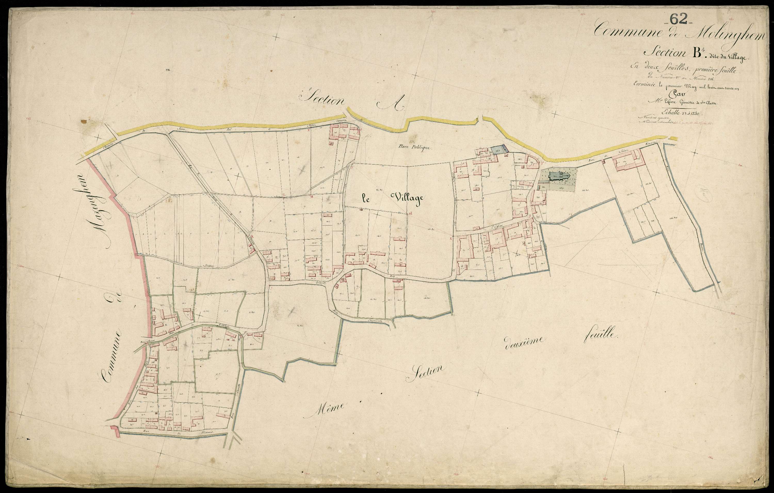 Linghem - Section B, 1re feuille