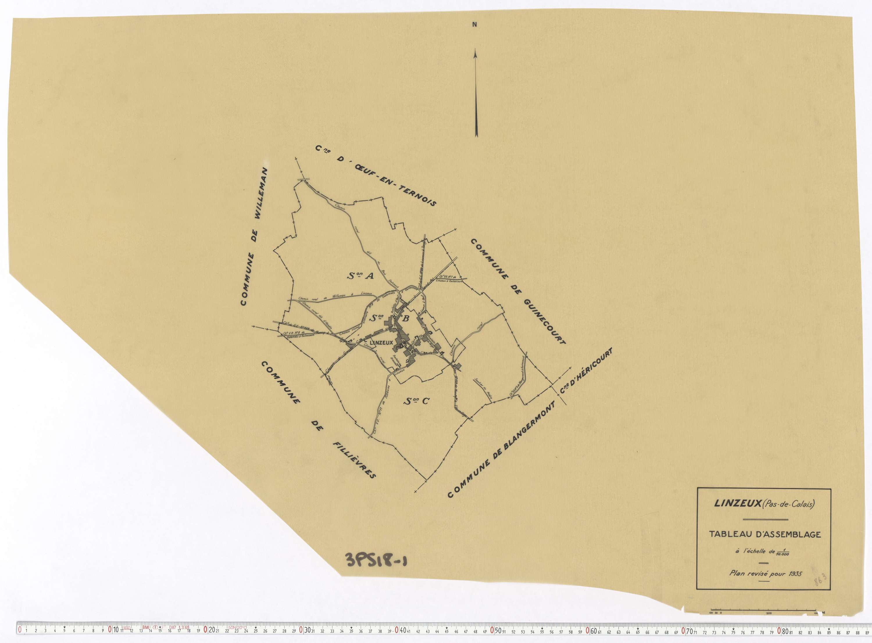 Linzeux - Tableau d'assemblage.