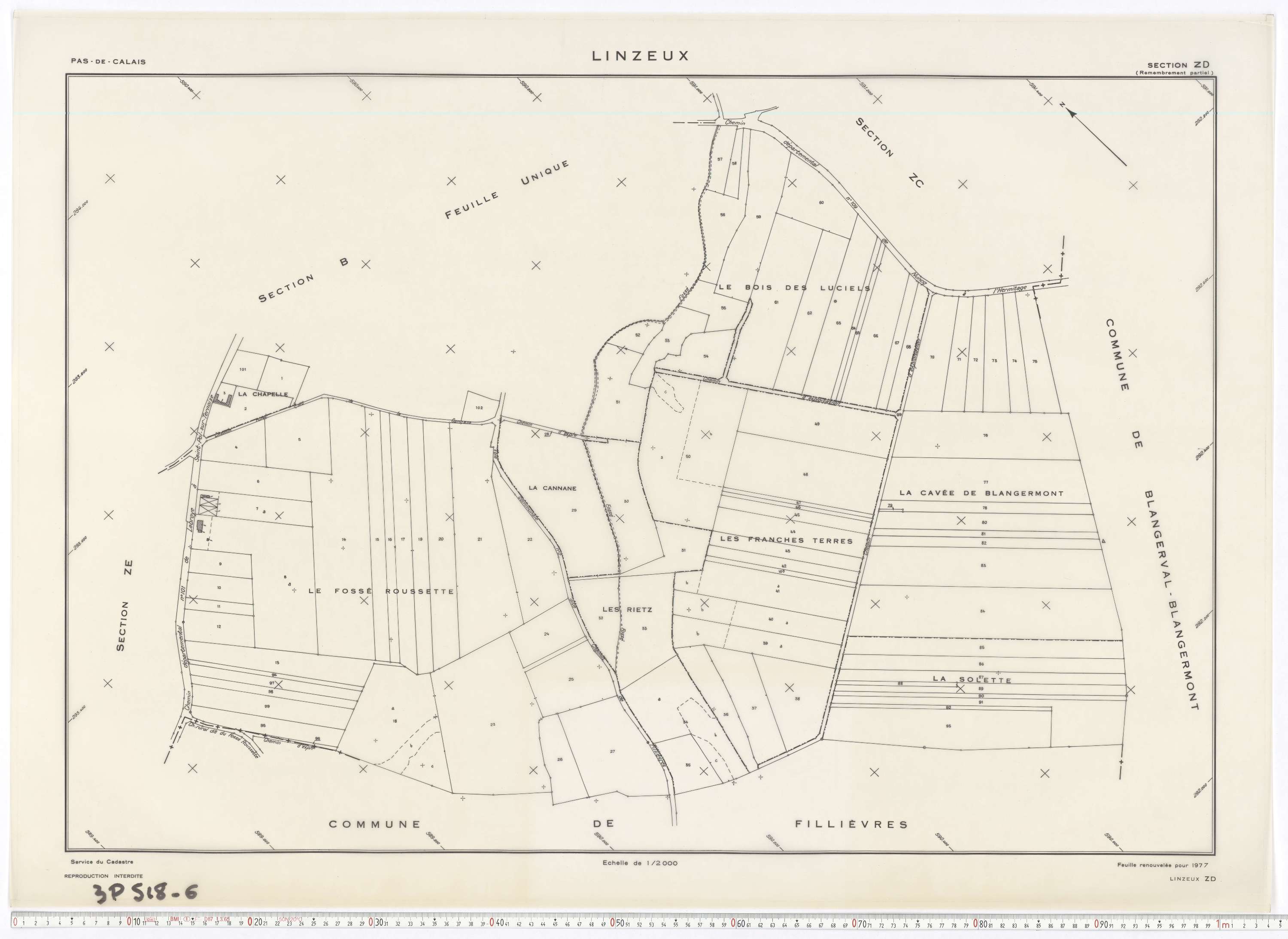 Linzeux - Section ZD.