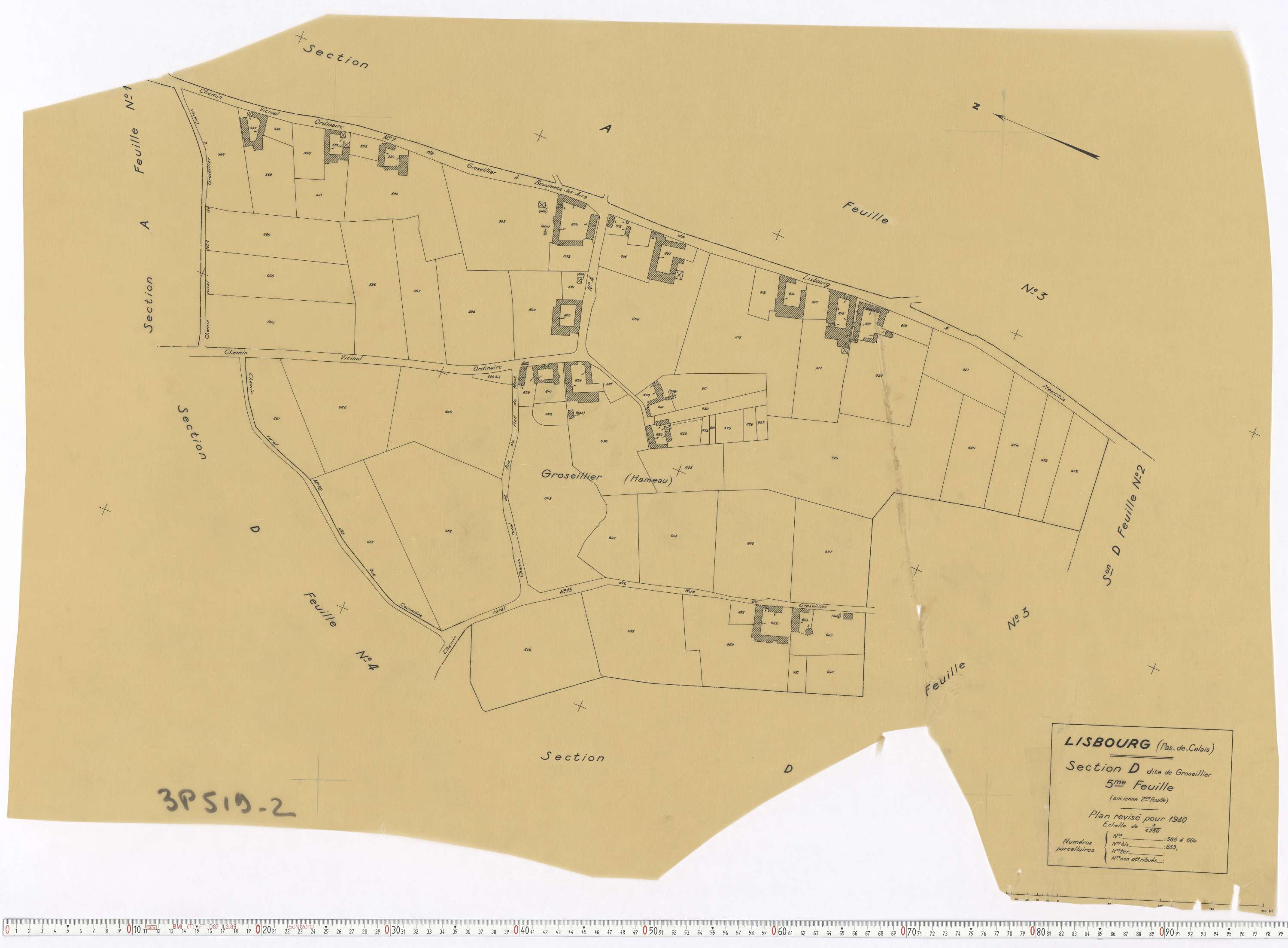 Lisbourg - Section D, feuille 5.