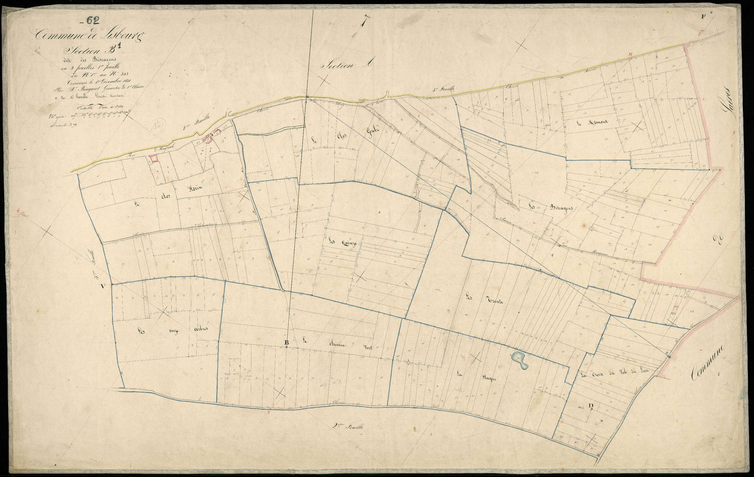 Lisbourg - Section B, 1re feuille