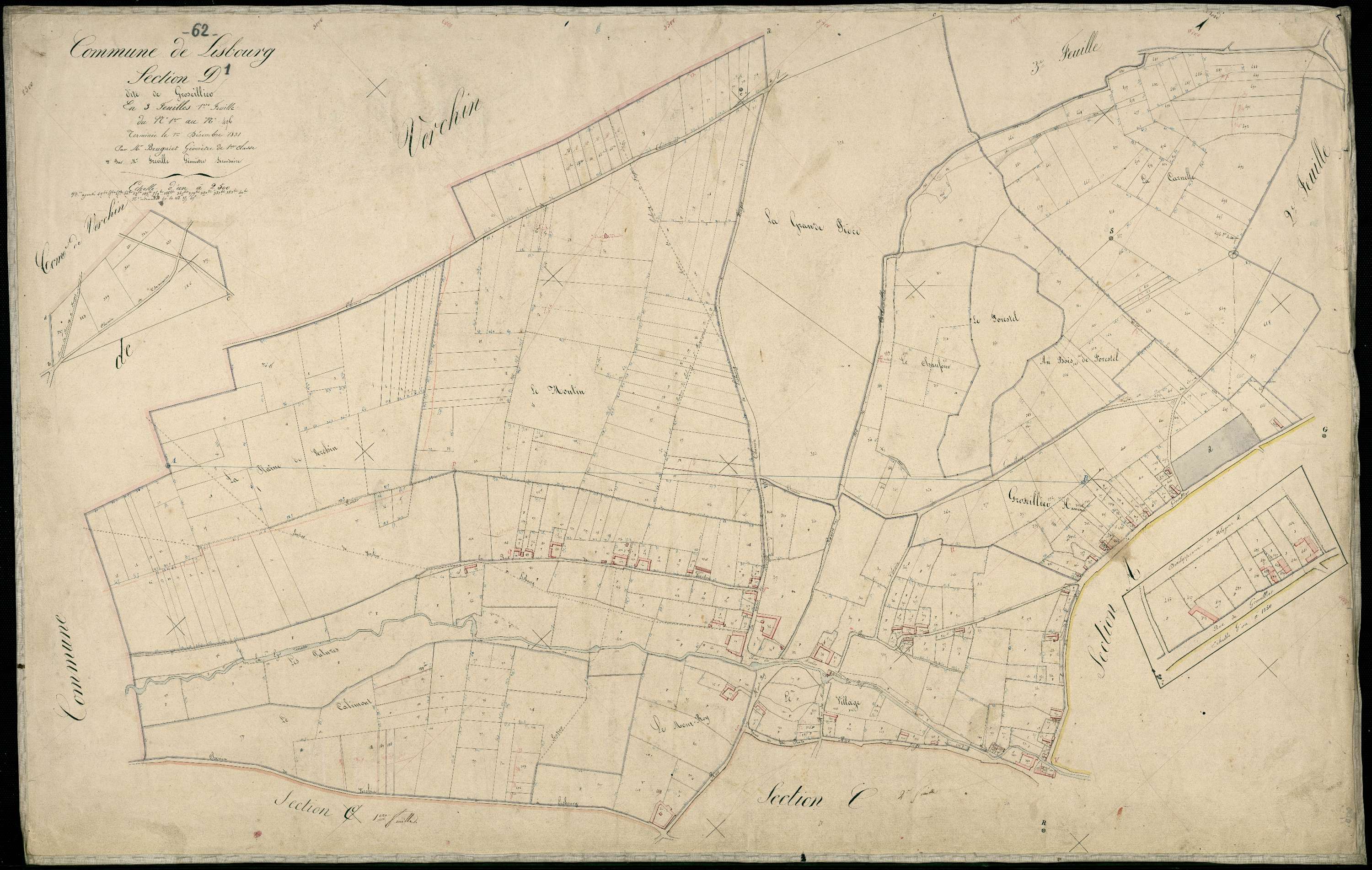 Lisbourg - Section D, 1re feuille