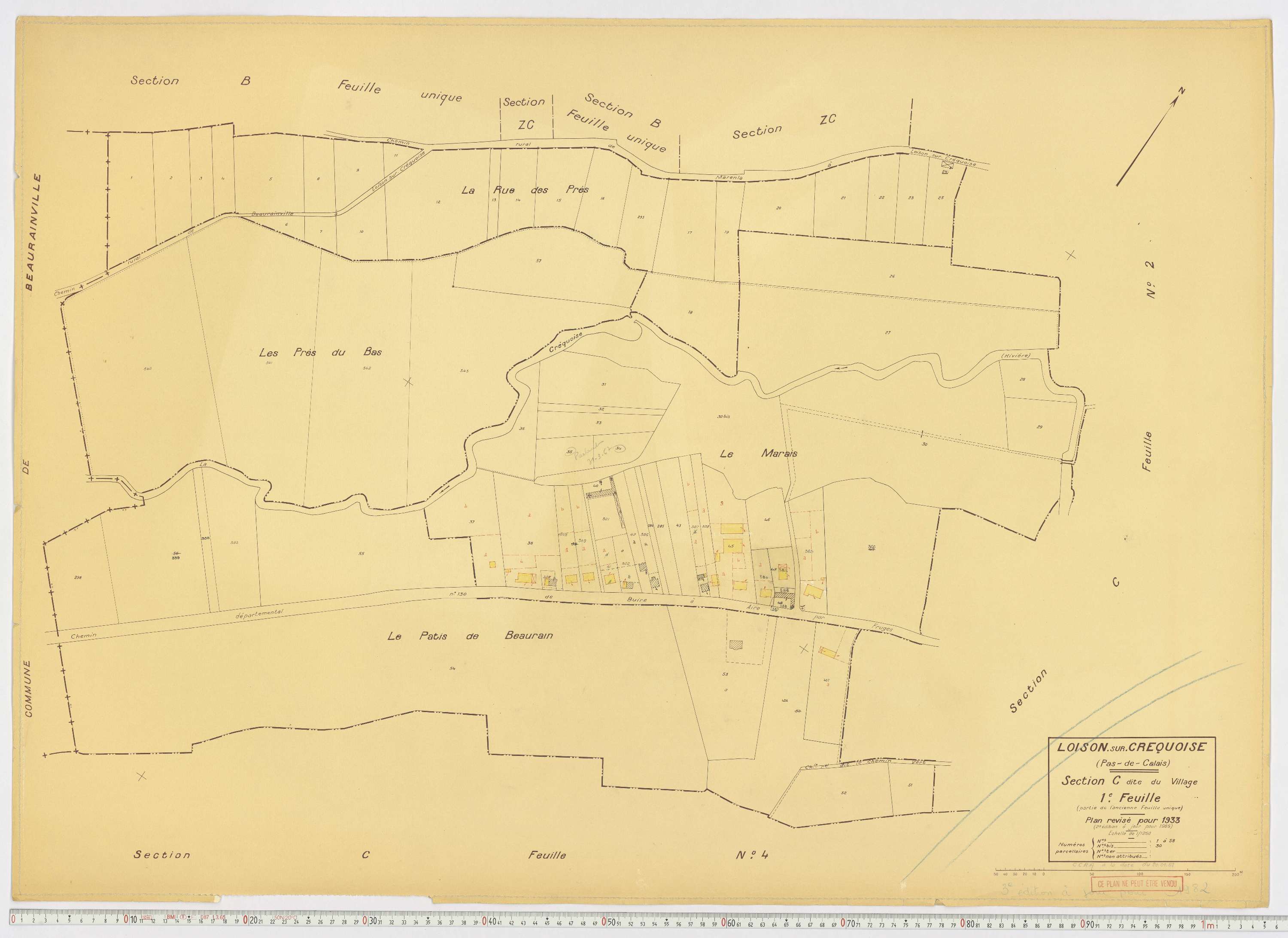 Loison-sur-Créquoise - Section C, feuille 1.