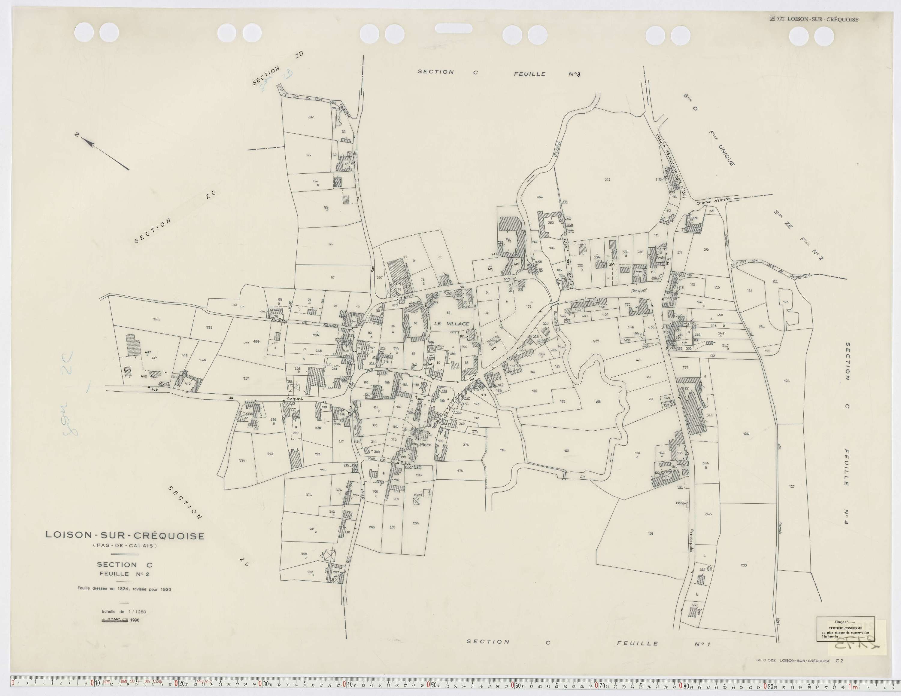 Loison-sur-Créquoise - Section C, feuille 2.