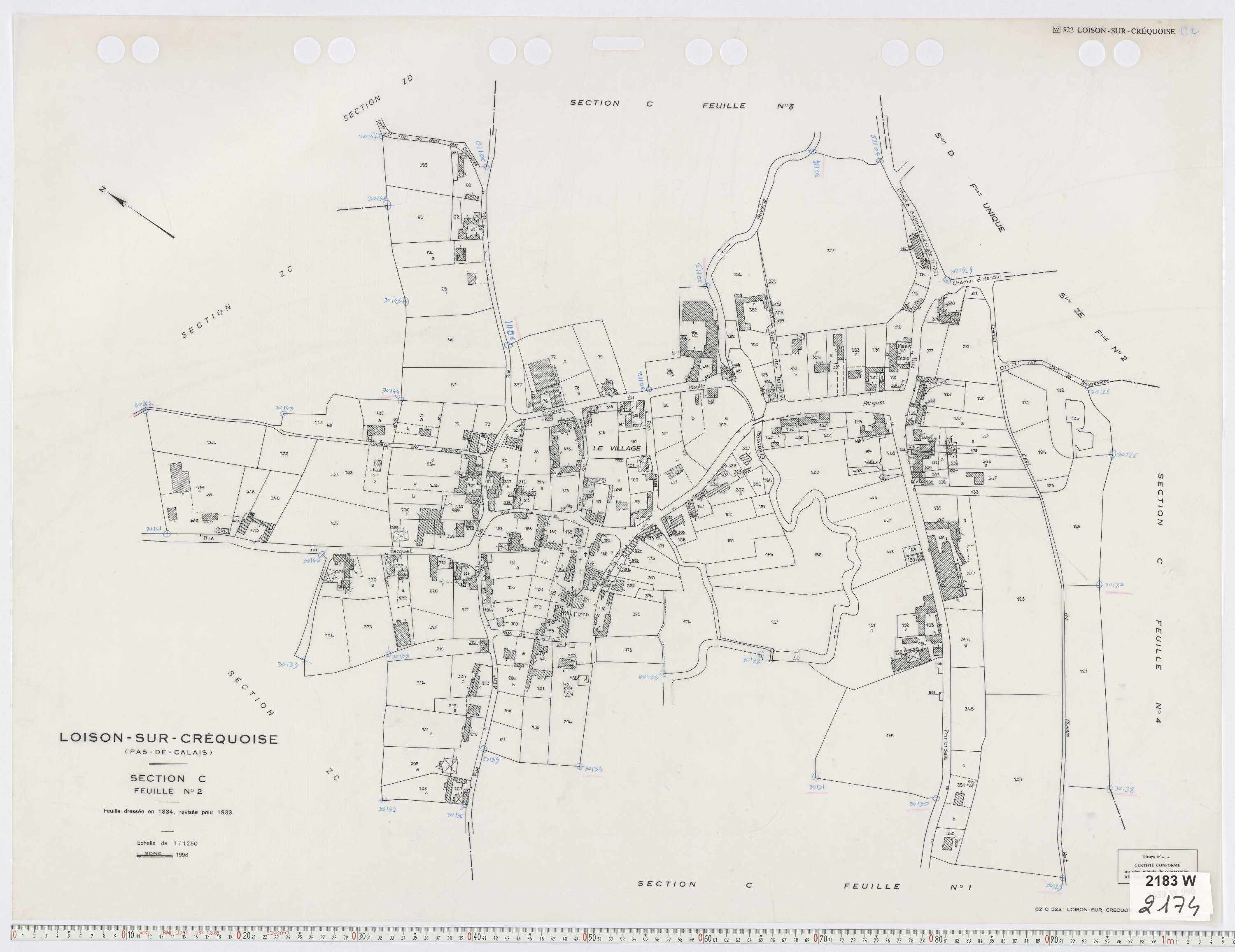 Loison-sur-Créquoise - Section C, feuille 2.